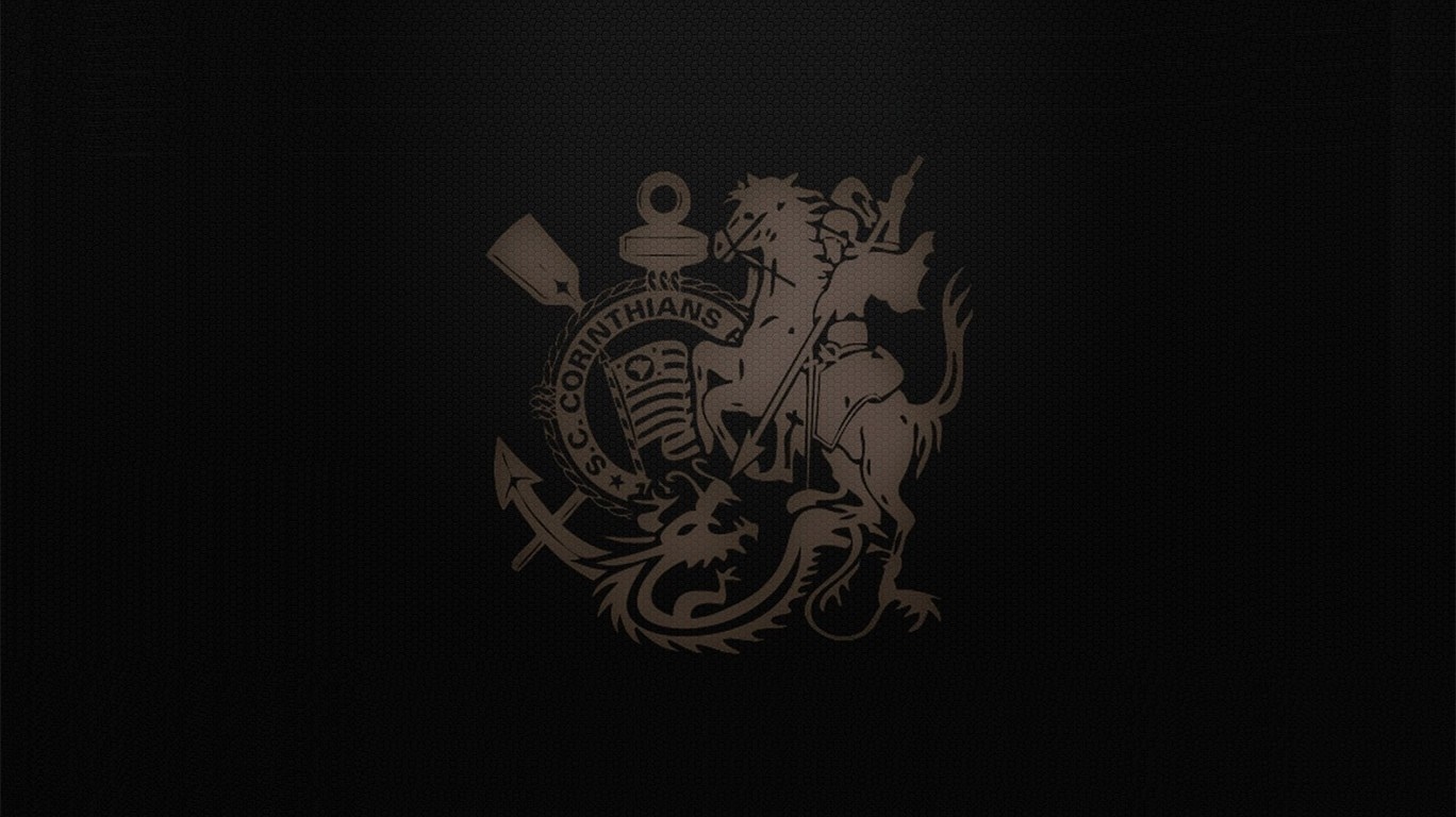 S.C. Corinthians Paulista logo with knight and dragon HD Wallpaper