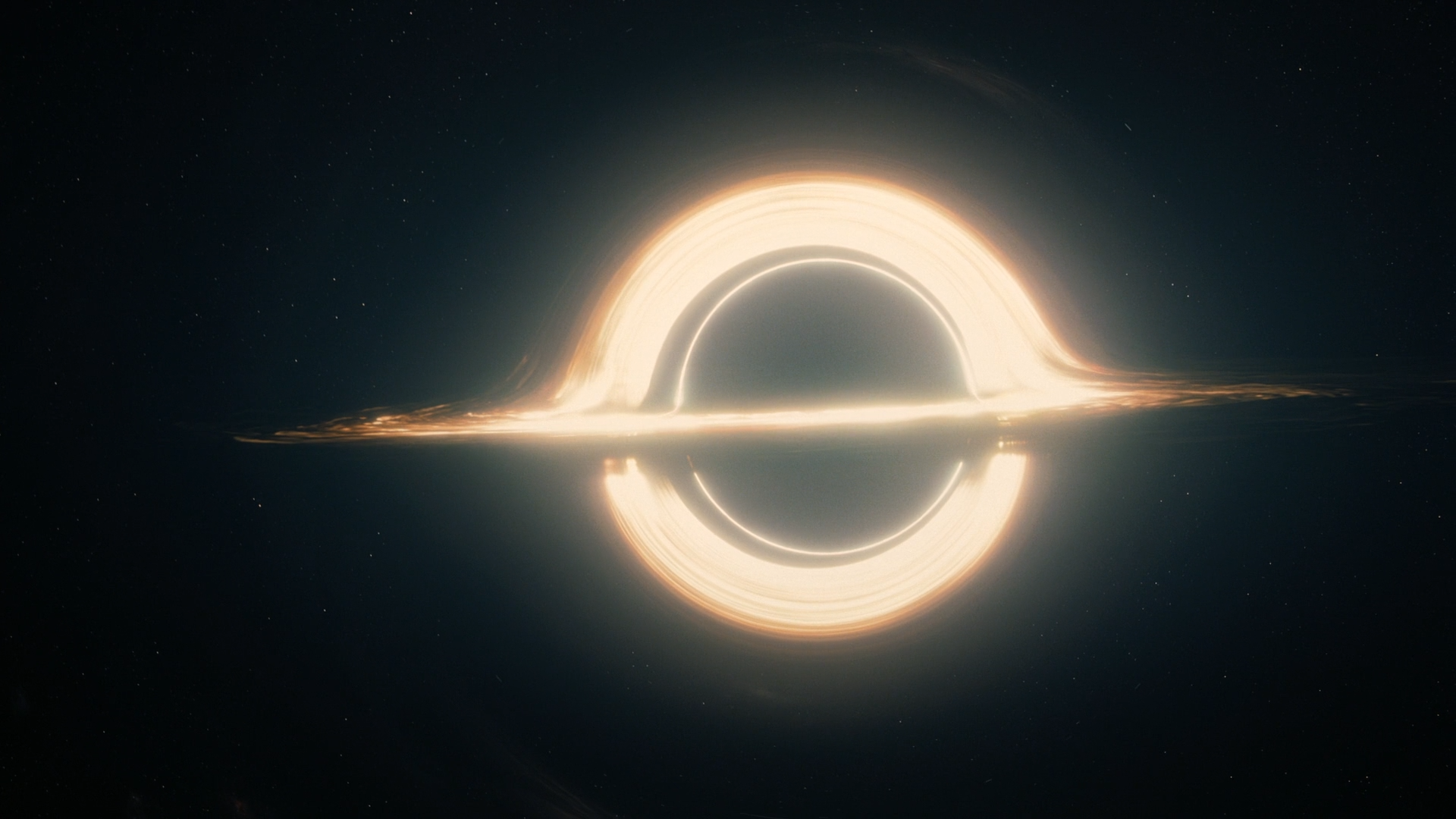 Black hole with accretion disk in space HD Wallpaper