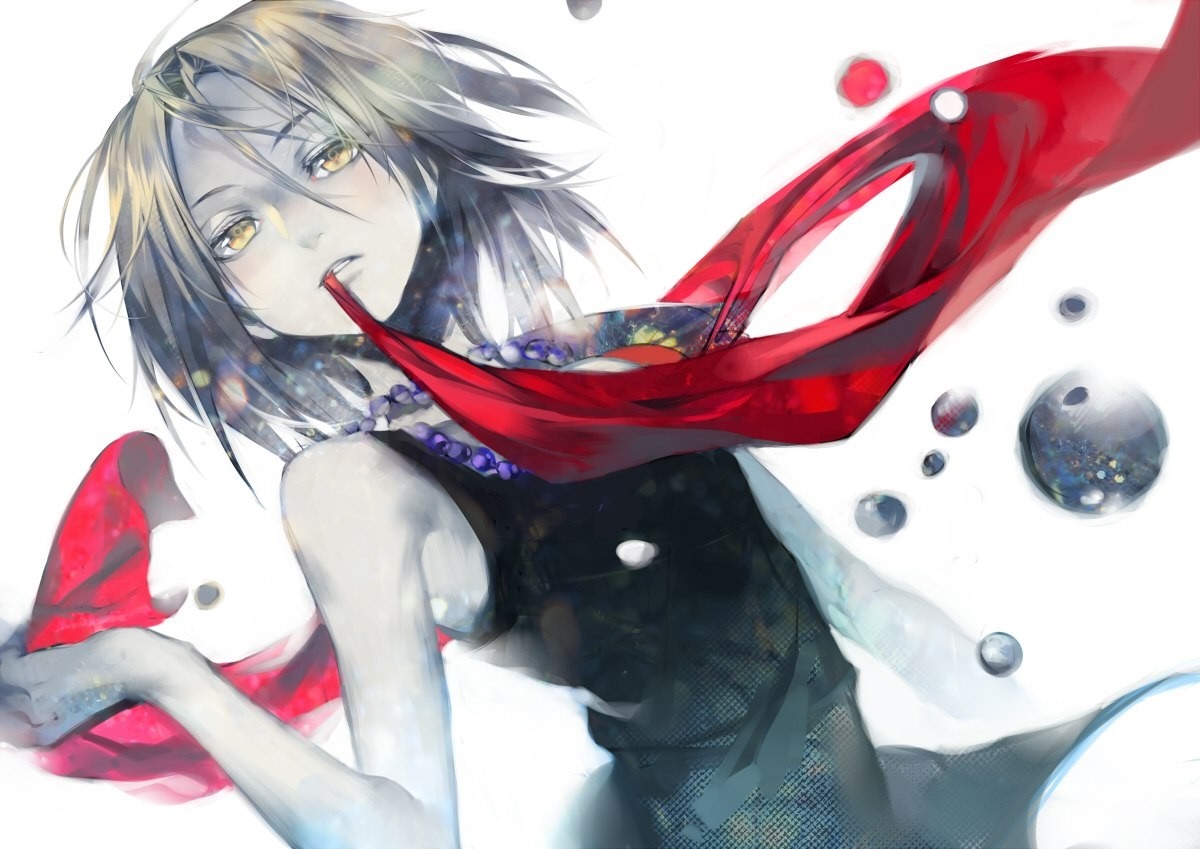 Asakura Anna from Shaman King with red scarf HD Wallpaper