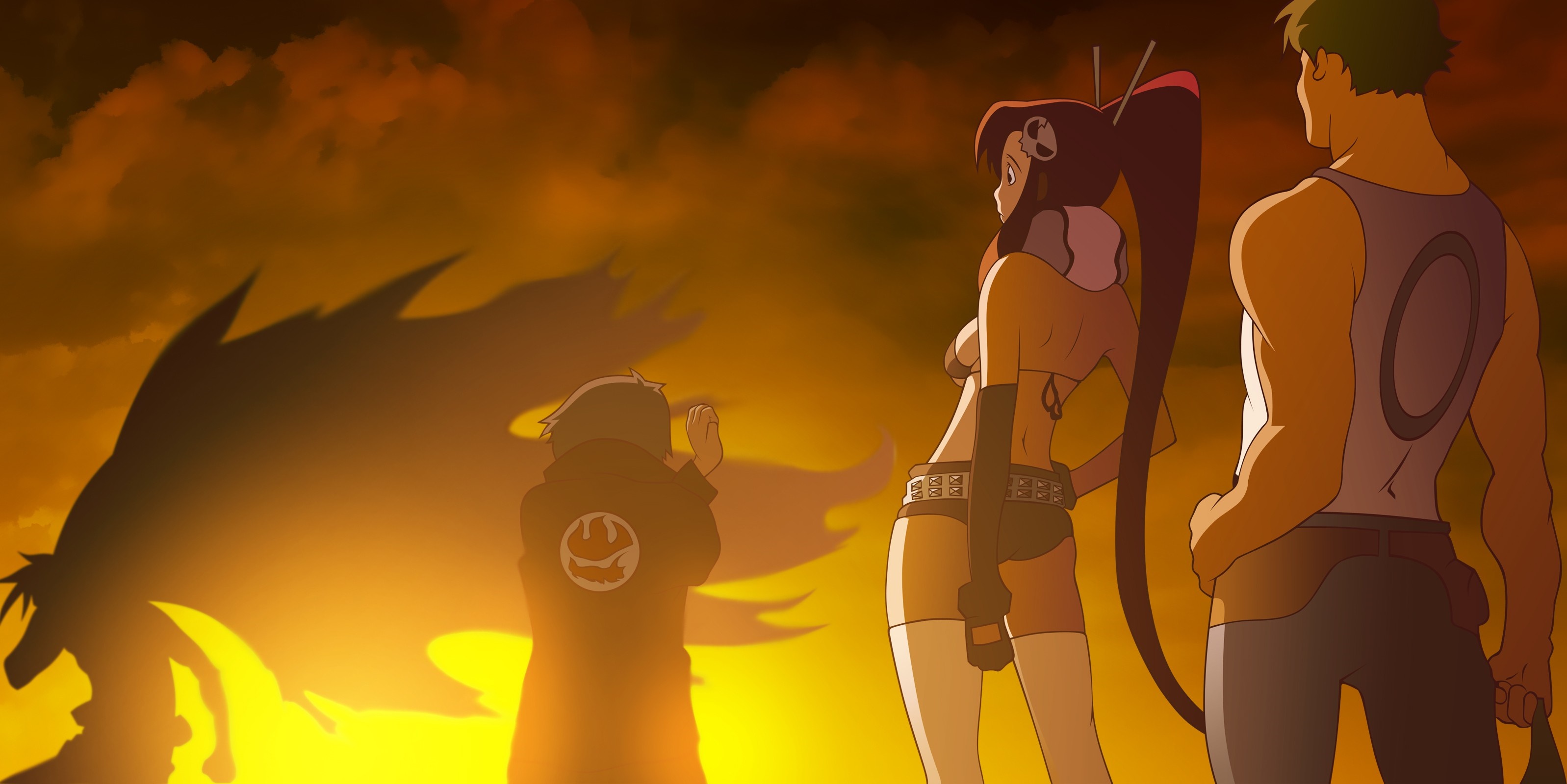 Simon, Yoko, and Kittan from Tengen Toppa Gurren Lagann HD Wallpaper