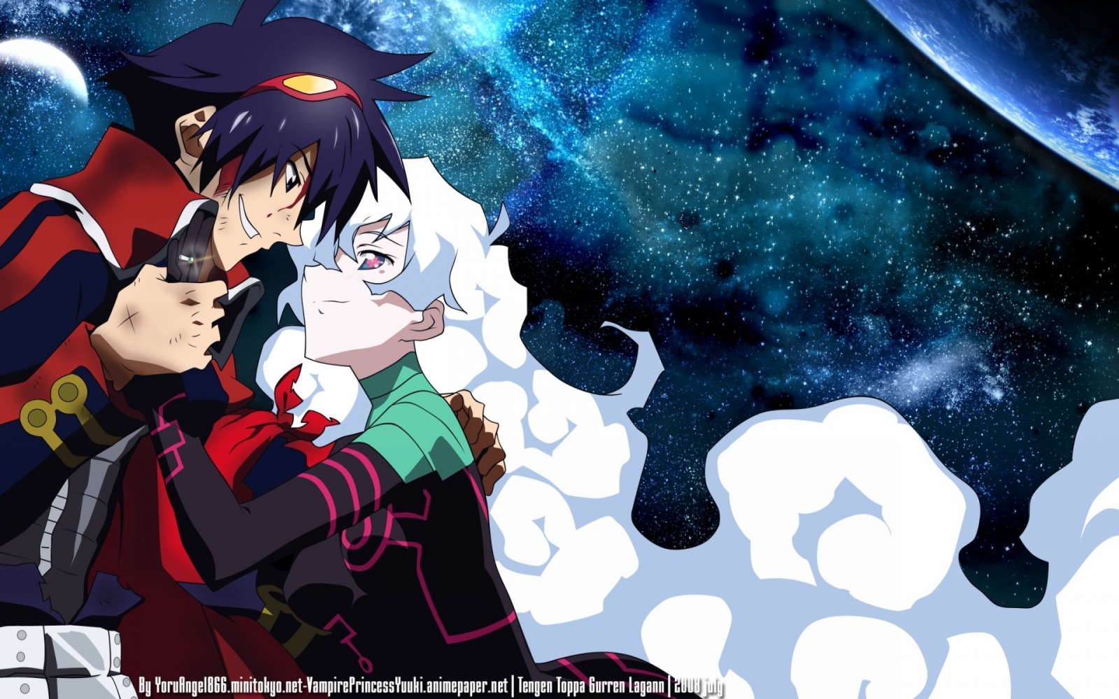 Simon and Nia from Tengen Toppa Gurren Lagann HD Wallpaper