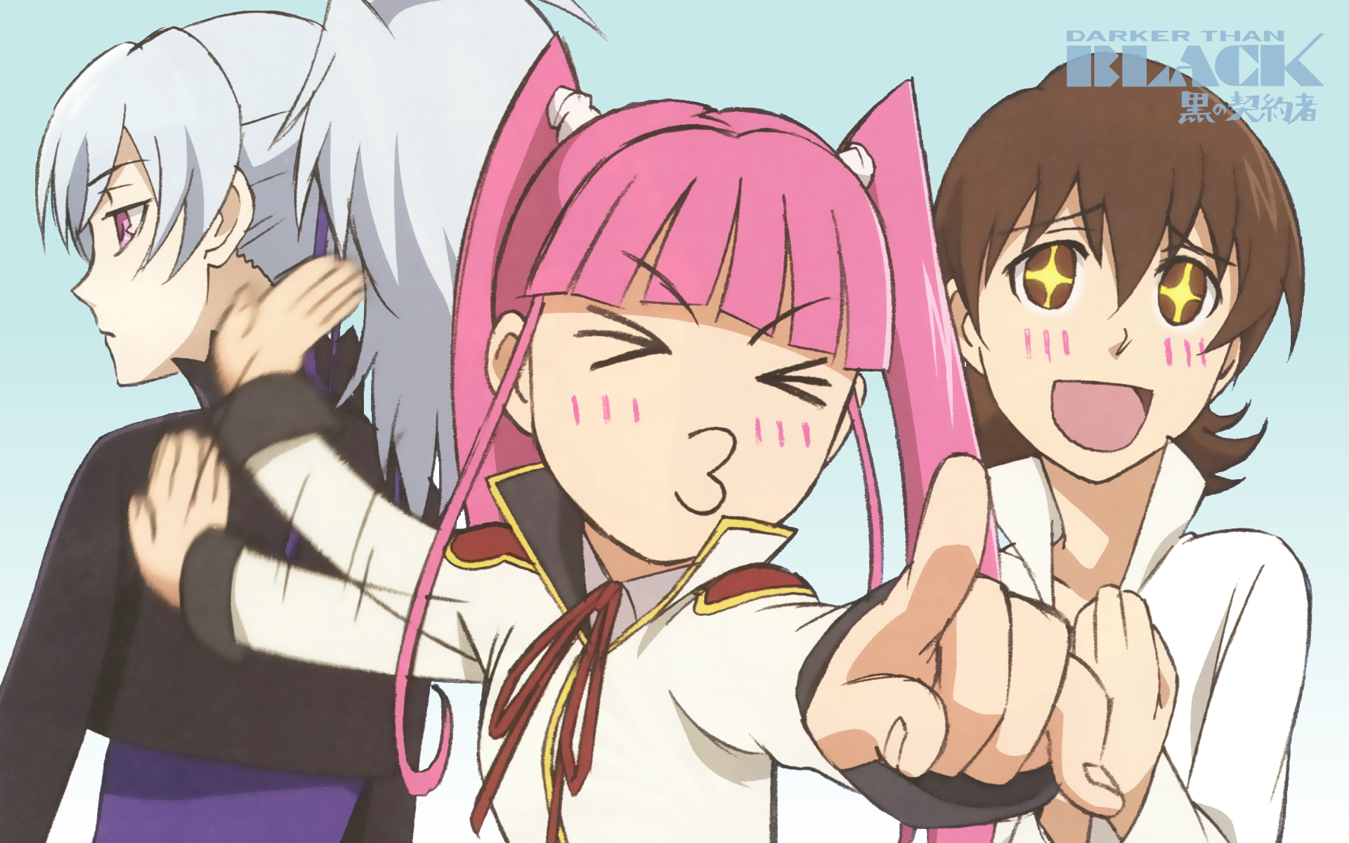 Three characters from Darker than Black HD Wallpaper