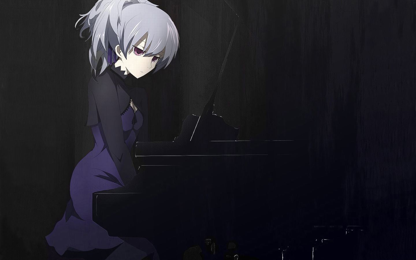 Yin from Darker than Black playing piano HD Wallpaper