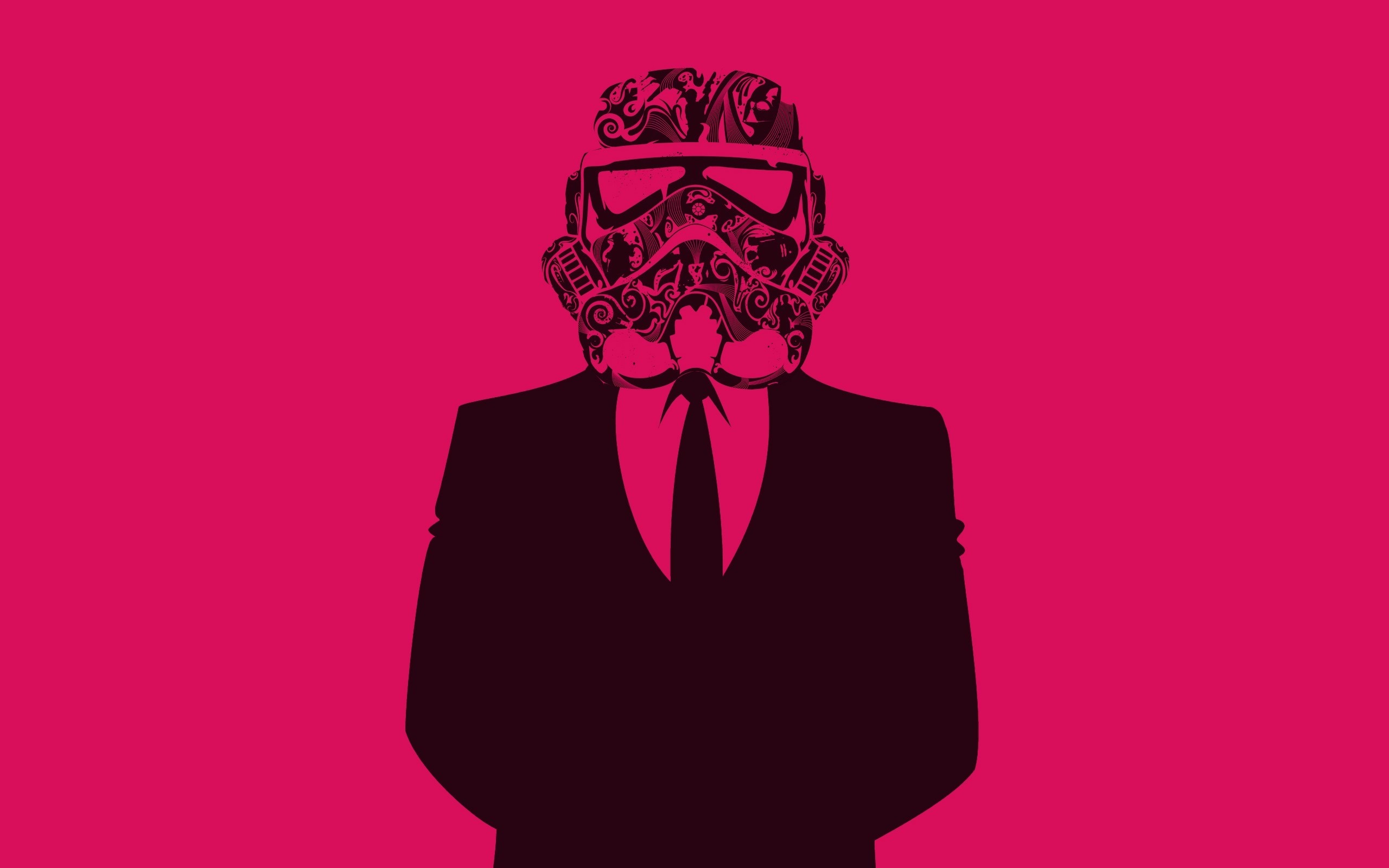 Stormtrooper helmet with ornate patterns on a suit HD Wallpaper