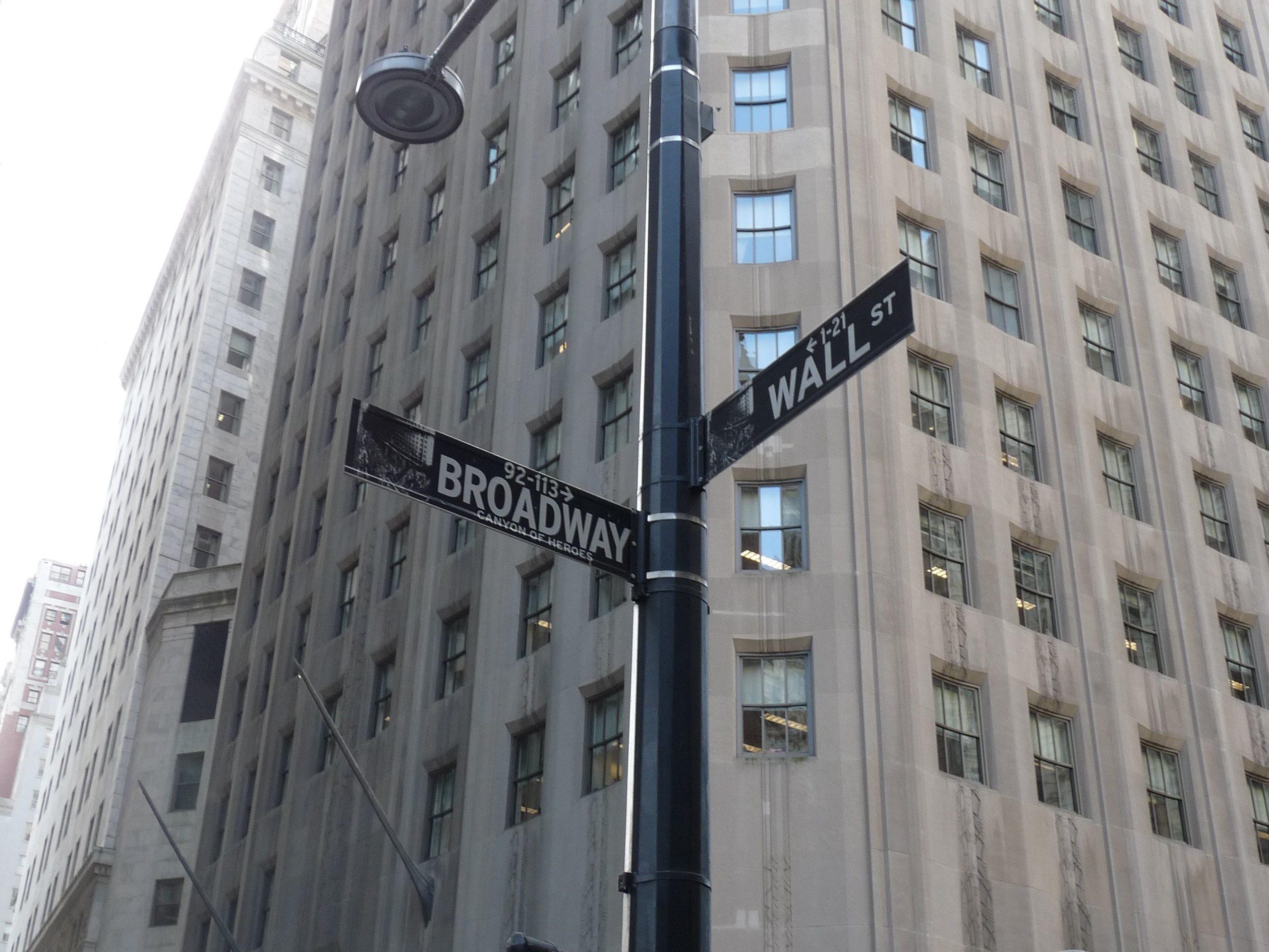 Broadway and Wall Street signs in New York City HD Wallpaper