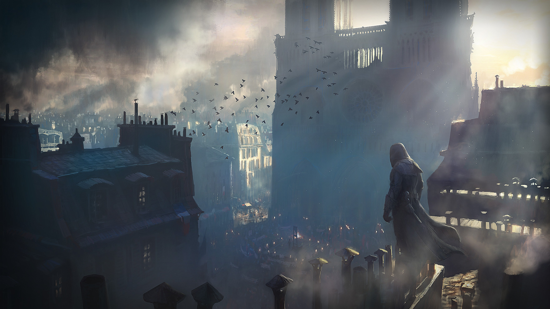 Assassin's Creed Unity Arno Dorian Notre Dame HD Wallpaper