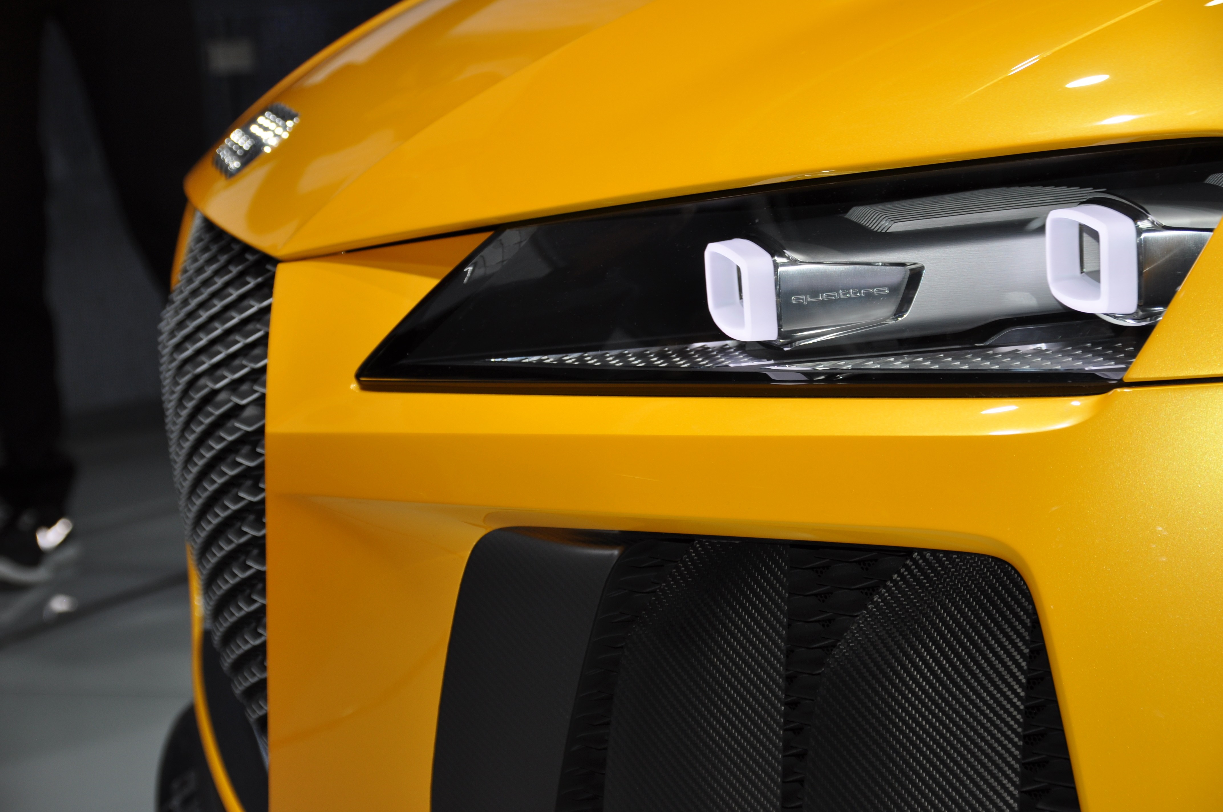 Yellow Audi Quattro Concept Car HD Wallpaper