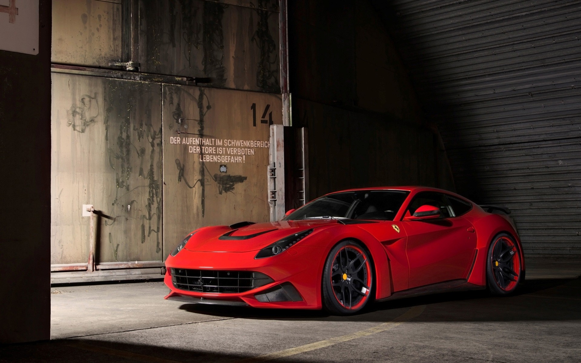 Red Ferrari F12berlinetta N Largo by Novitec Rosso HD Wallpaper