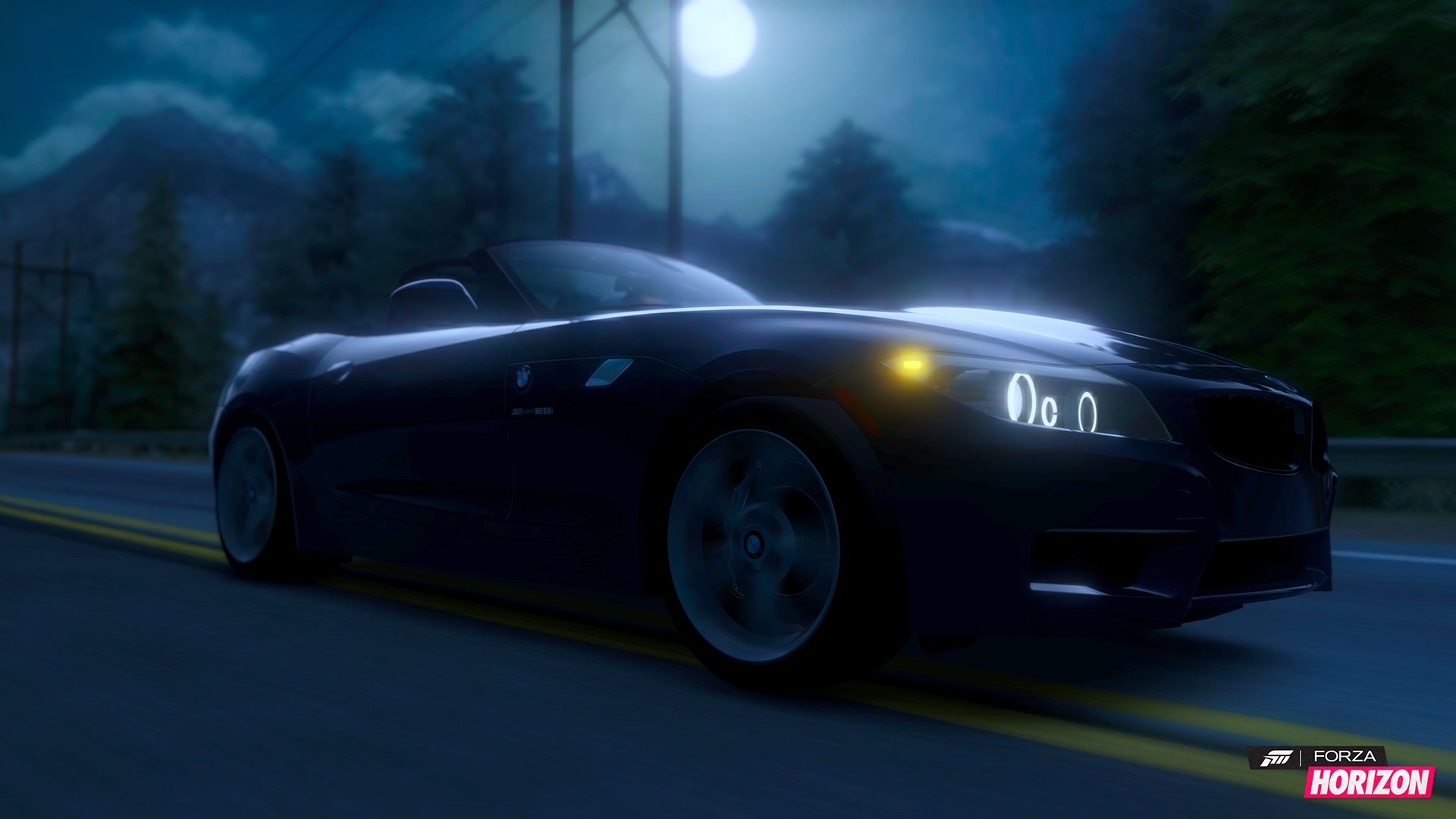 BMW Z4 Roadster in Forza Horizon at Night HD Wallpaper