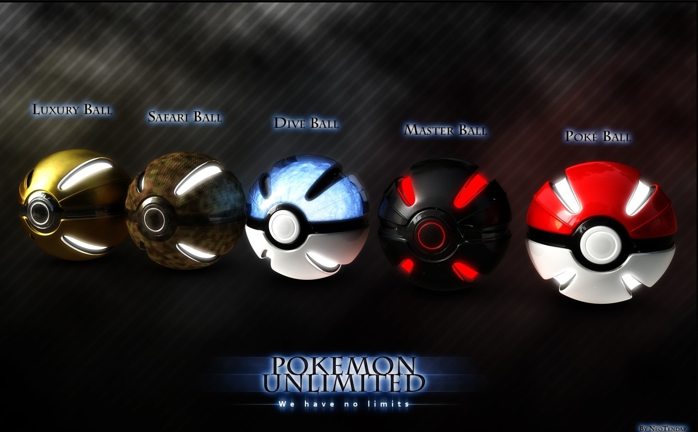 Pokemon Balls: Luxury, Safari, Dive, Master, and Poke Balls HD Wallpaper