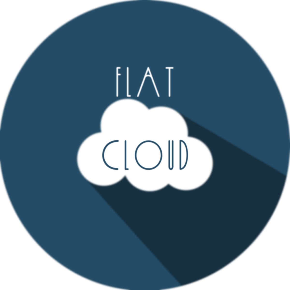 Flat Cloud logo with text HD Wallpaper