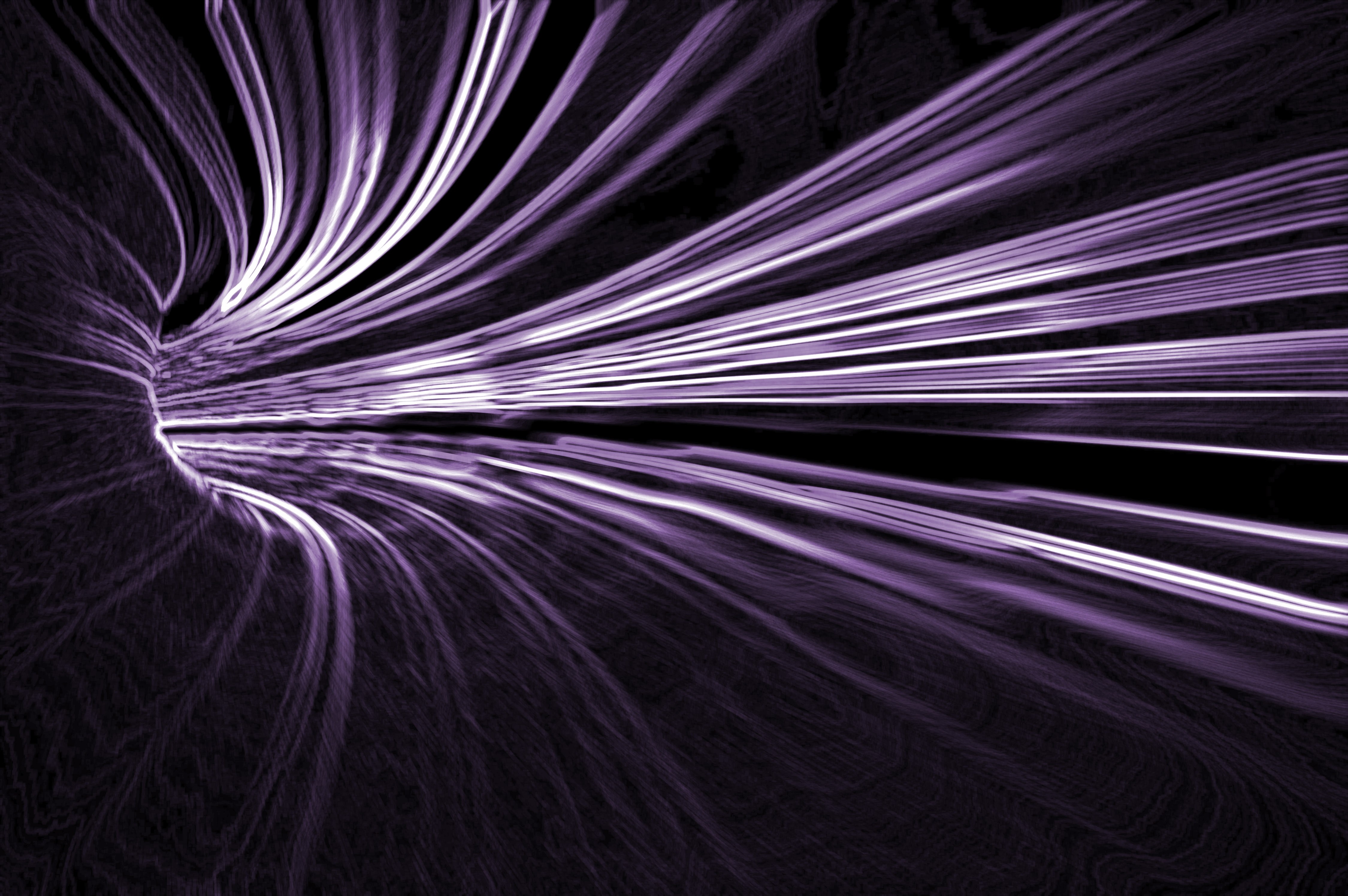 Abstract purple light tunnel with fractal patterns HD Wallpaper