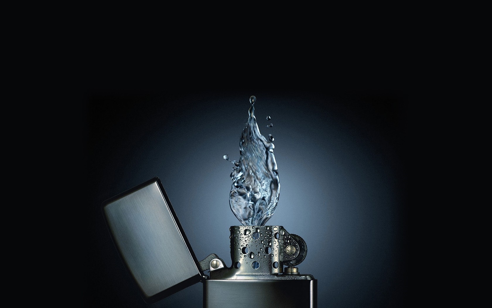 Water splash resembling flame from an open lighter HD Wallpaper