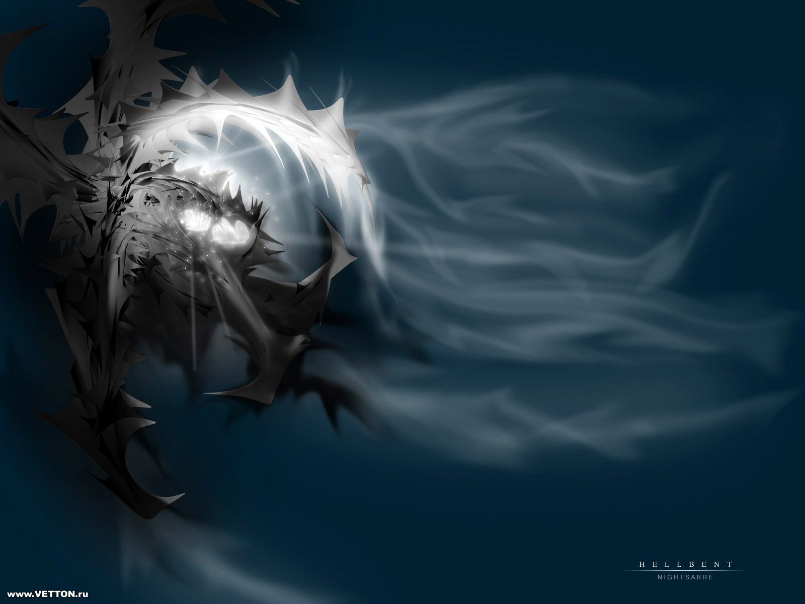 Hellbent Nightsabre abstract illustration HD Wallpaper