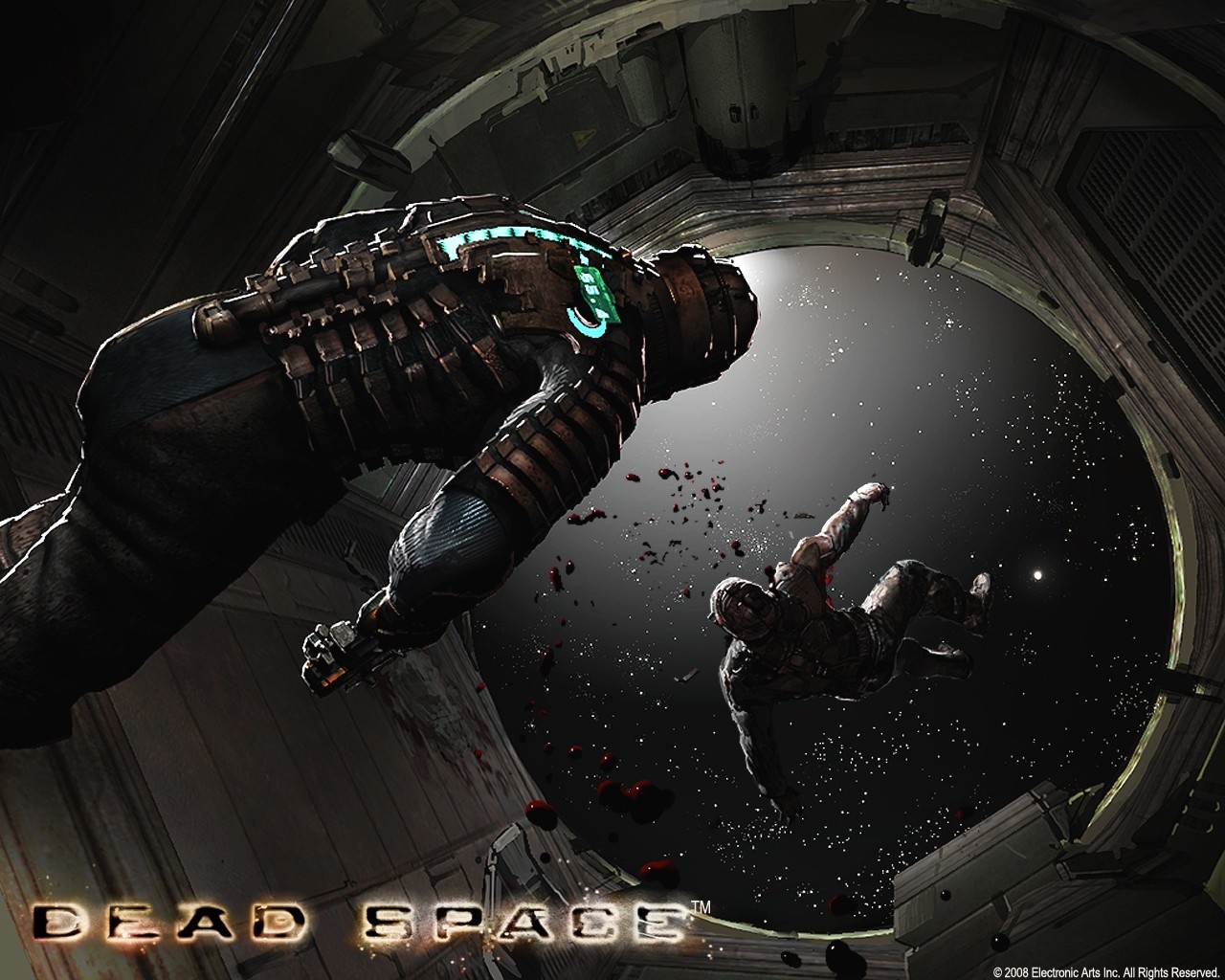 Dead Space: Isaac Clarke and another character in space HD Wallpaper