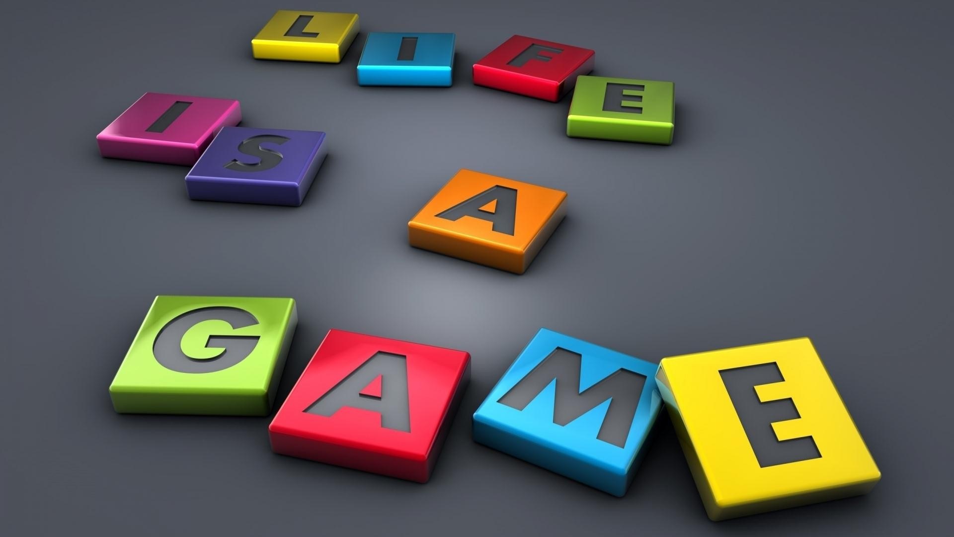 Life is a Game text blocks HD Wallpaper