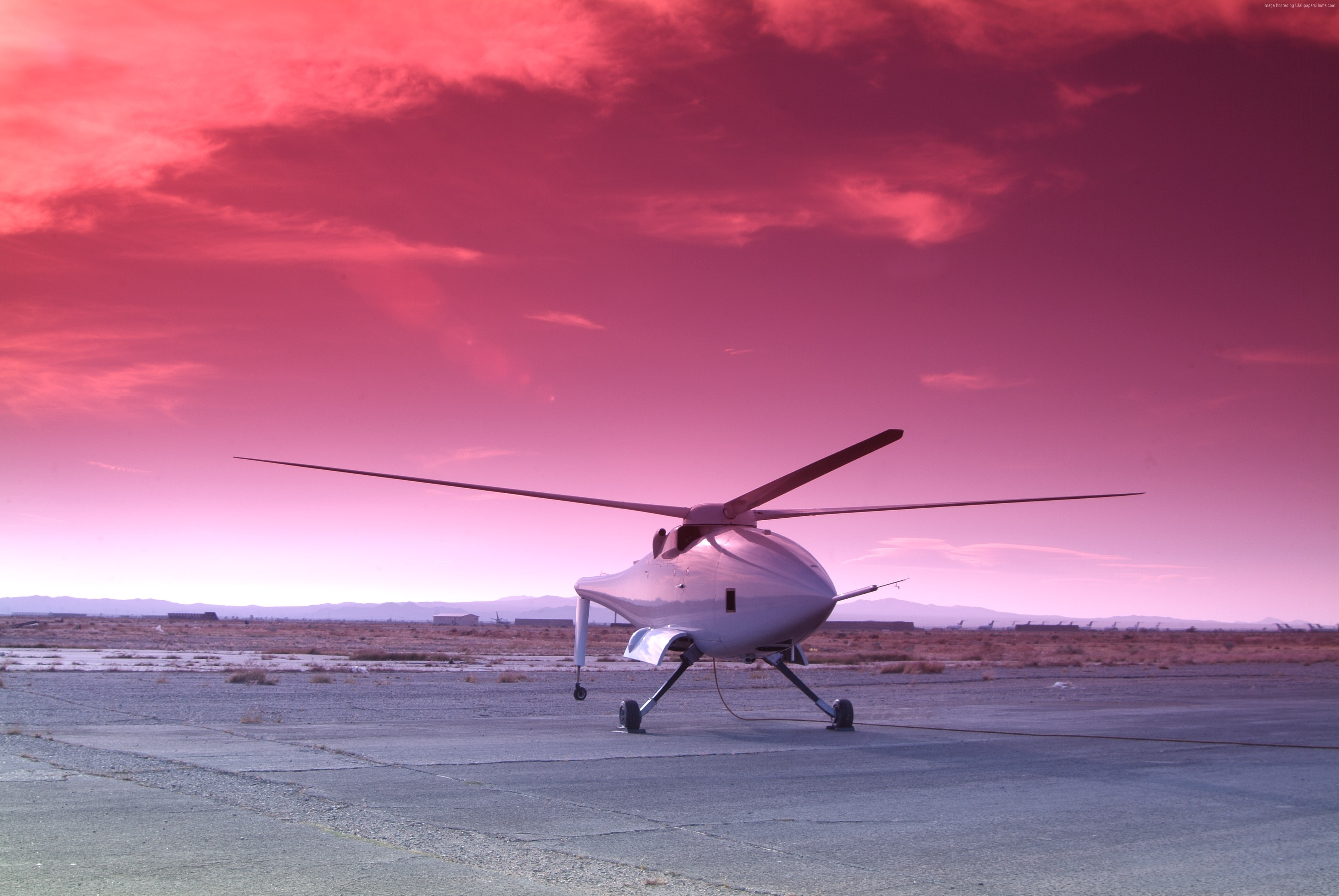 Boeing A160 Hummingbird drone on tarmac HD Wallpaper
