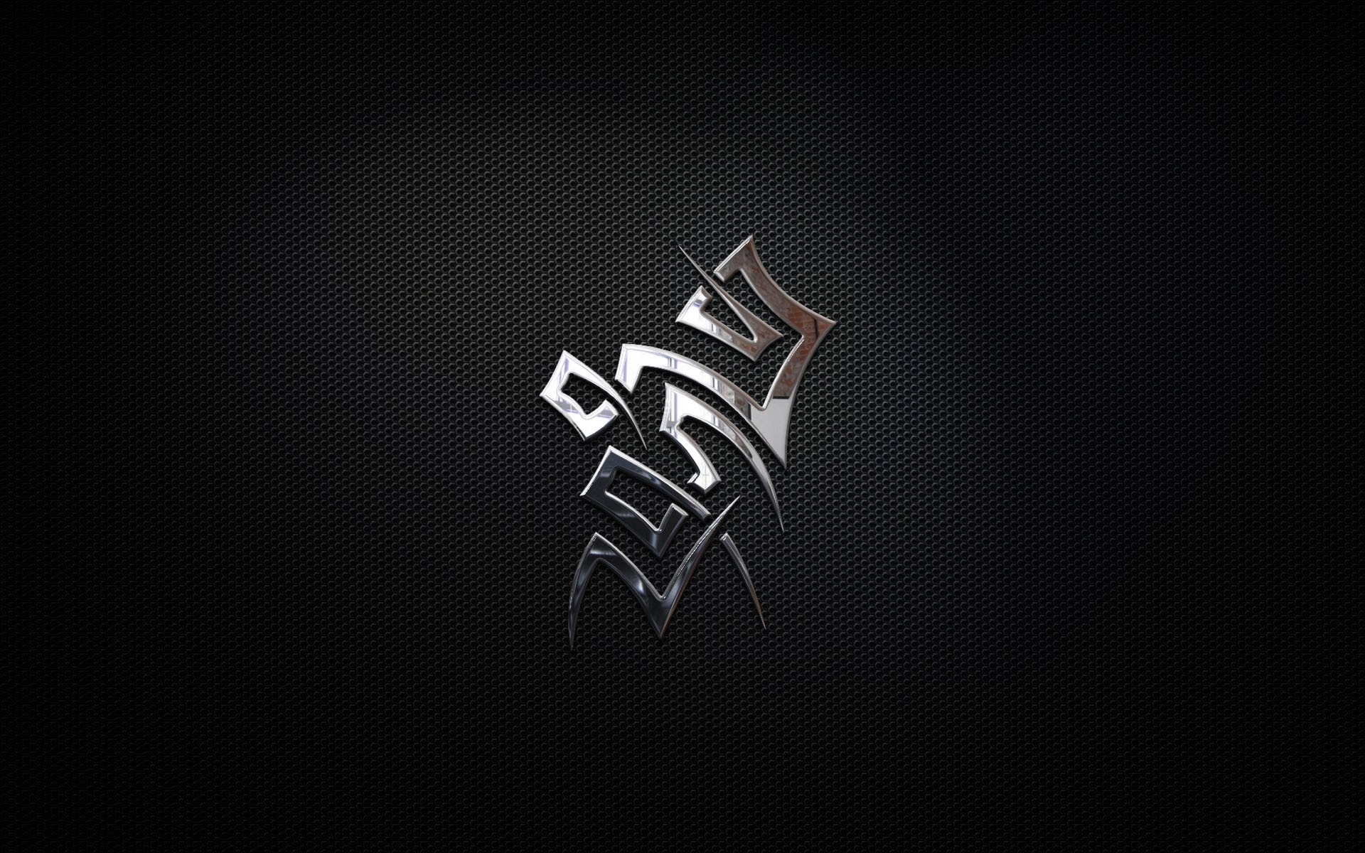 Tribal logo on black textured background HD Wallpaper