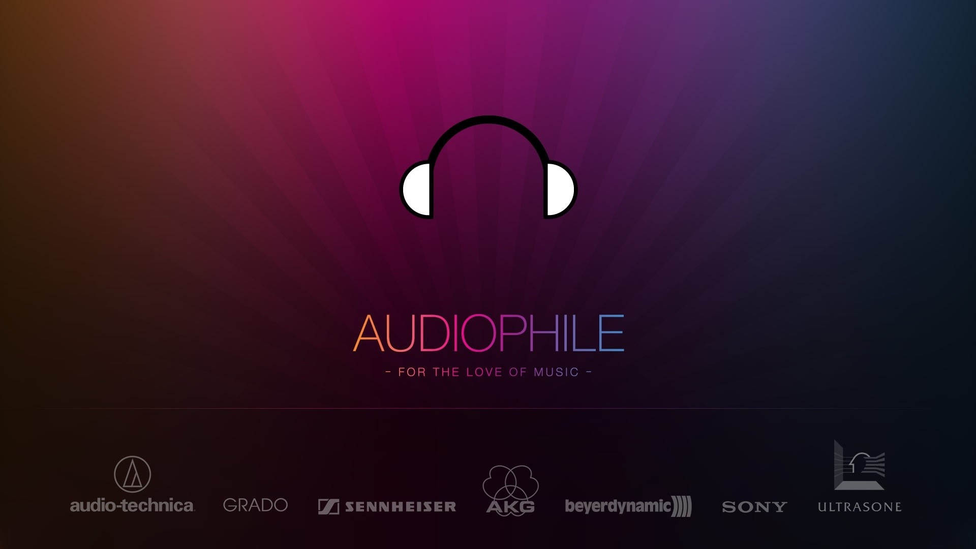 Audiophile - For the Love of Music headphone logos HD Wallpaper