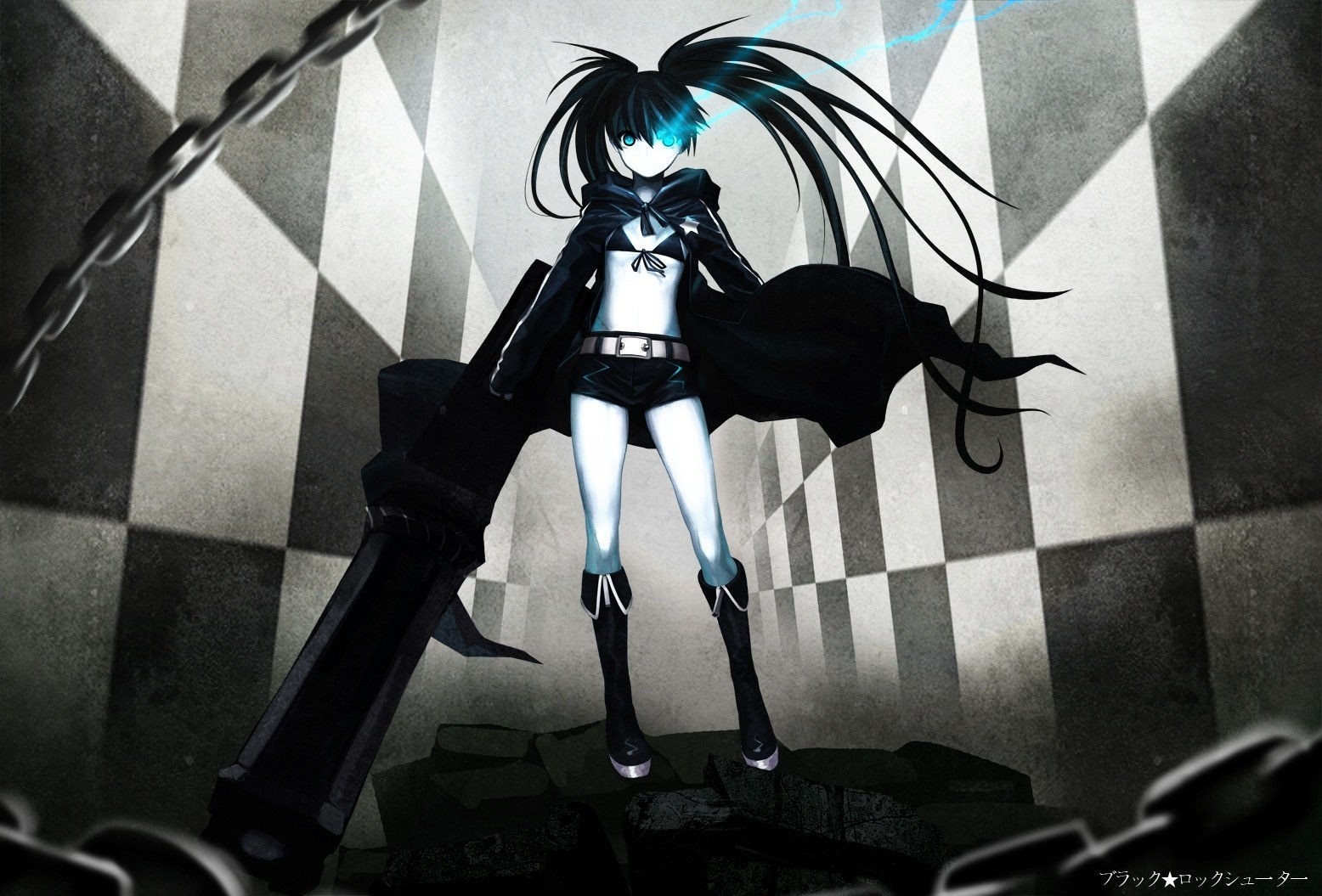 Black Rock Shooter with large cannon HD Wallpaper