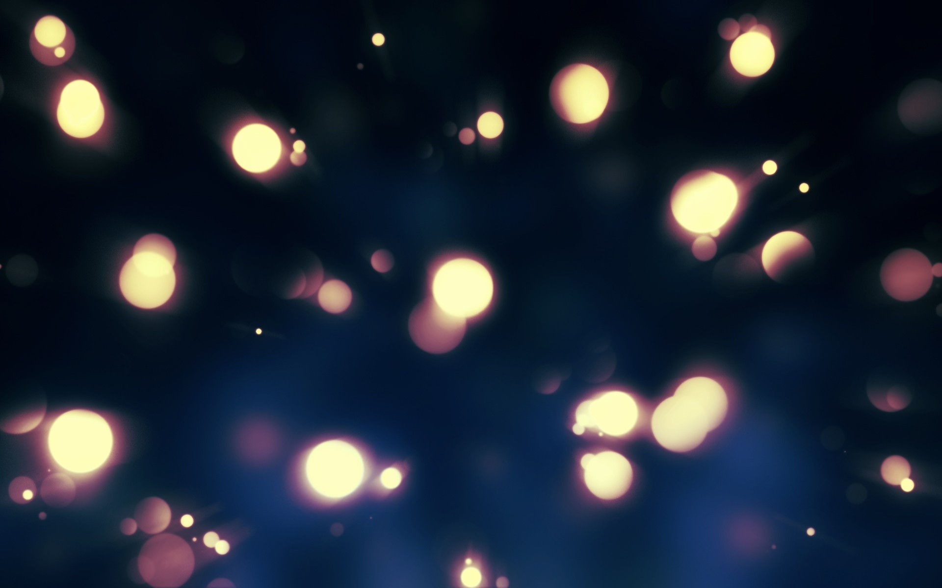 Bokeh lights on a dark background HD Wallpaper