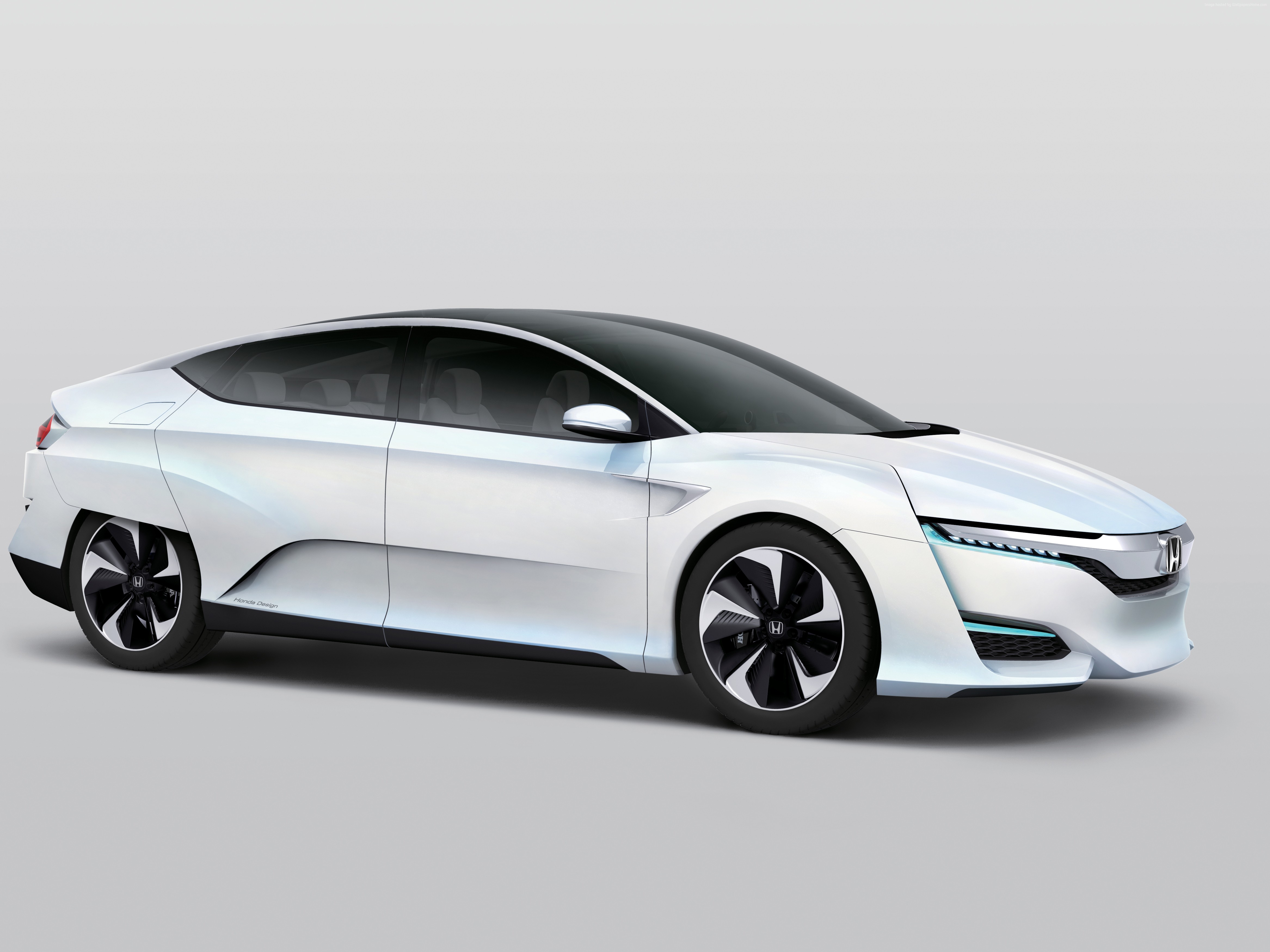 White Honda Clarity Fuel Cell Concept Car HD Wallpaper