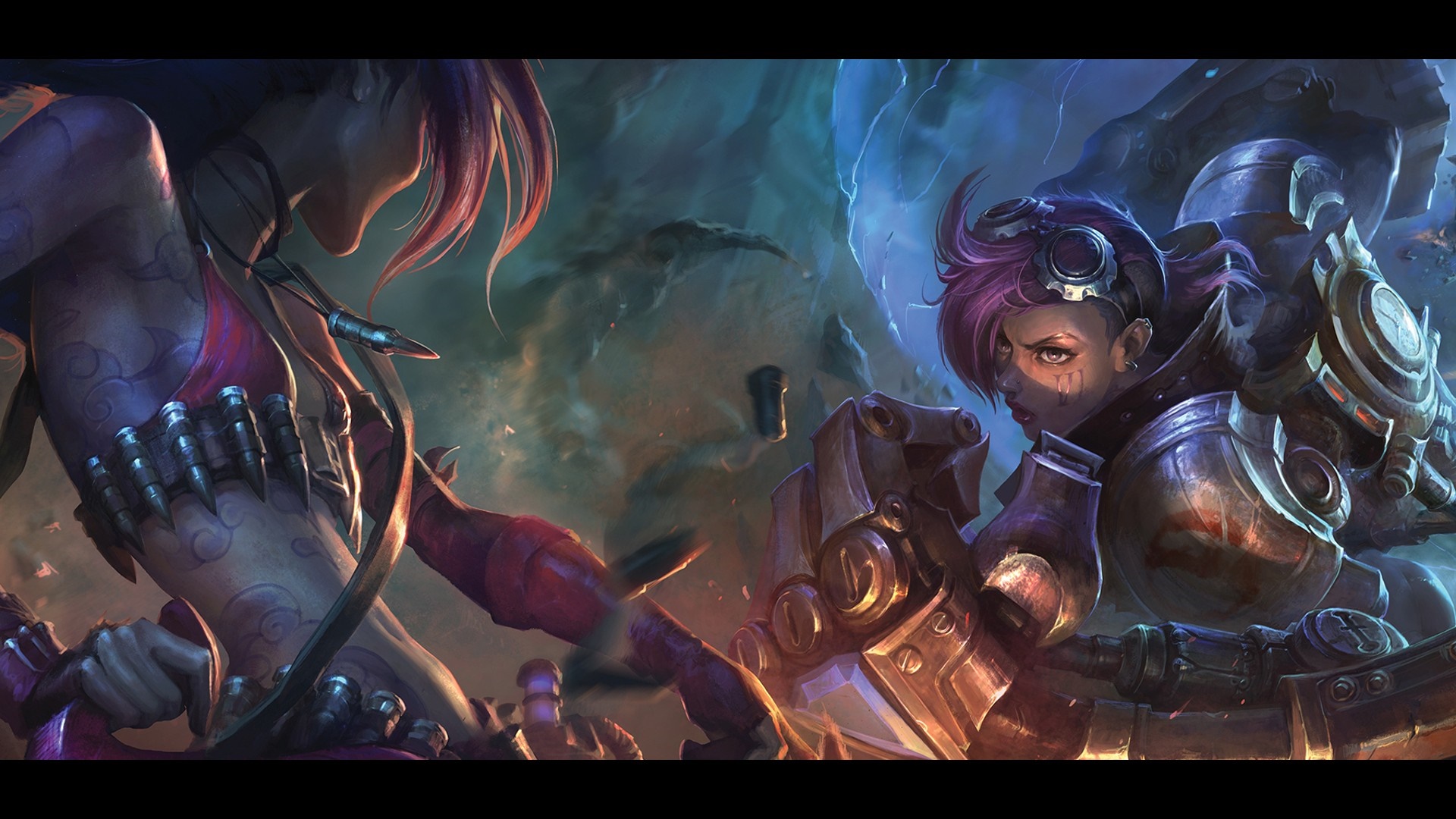 Vi and Jinx from League of Legends HD Wallpaper
