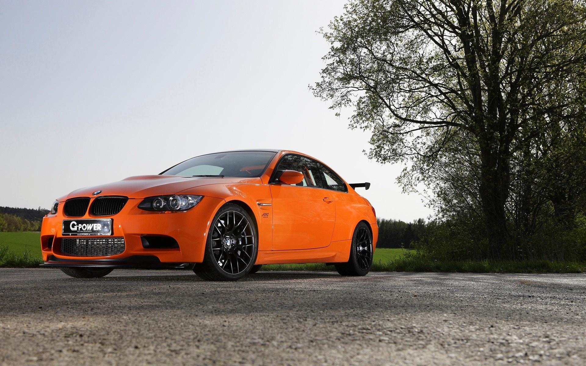 Orange BMW M3 GTS by G-Power on a Road HD Wallpaper