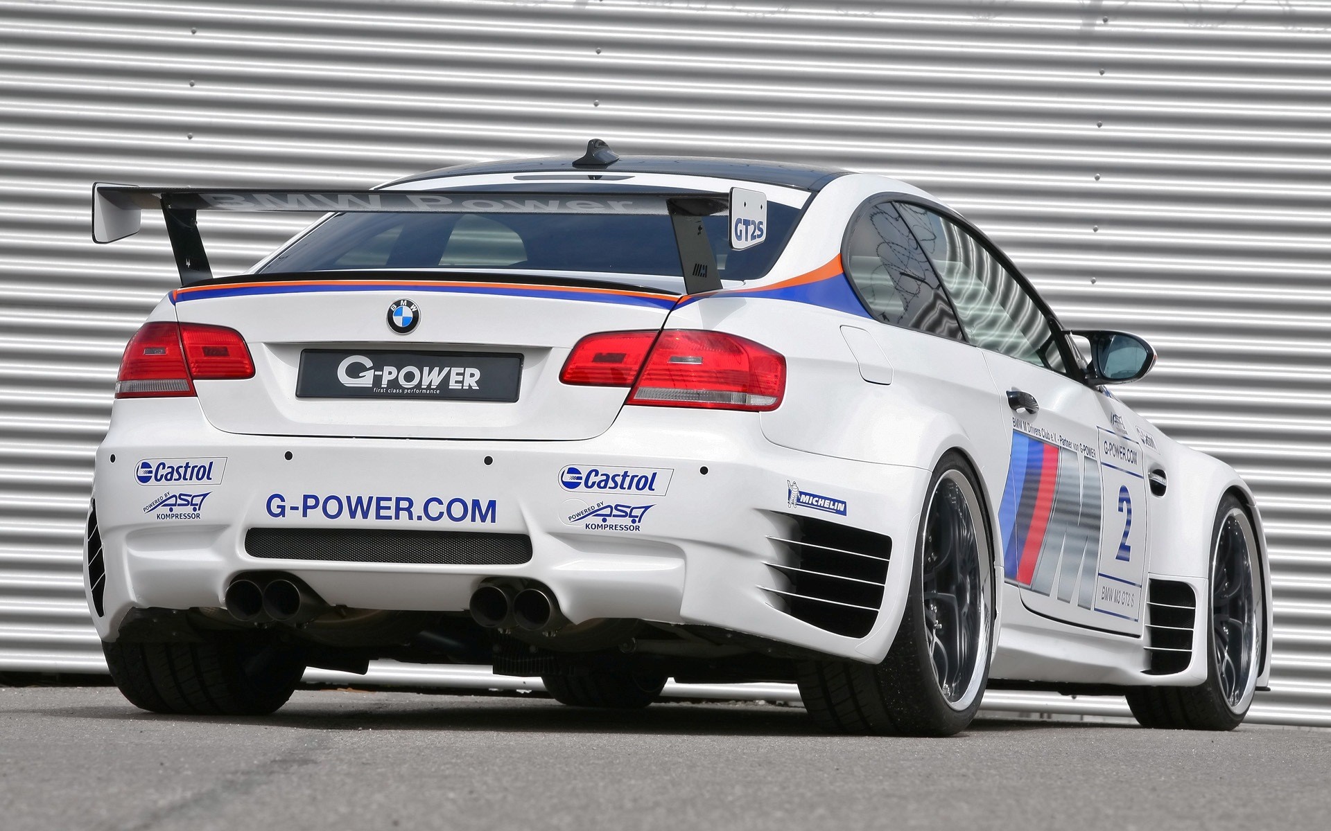 White BMW M3 GT2 S G-Power with Racing Decals HD Wallpaper