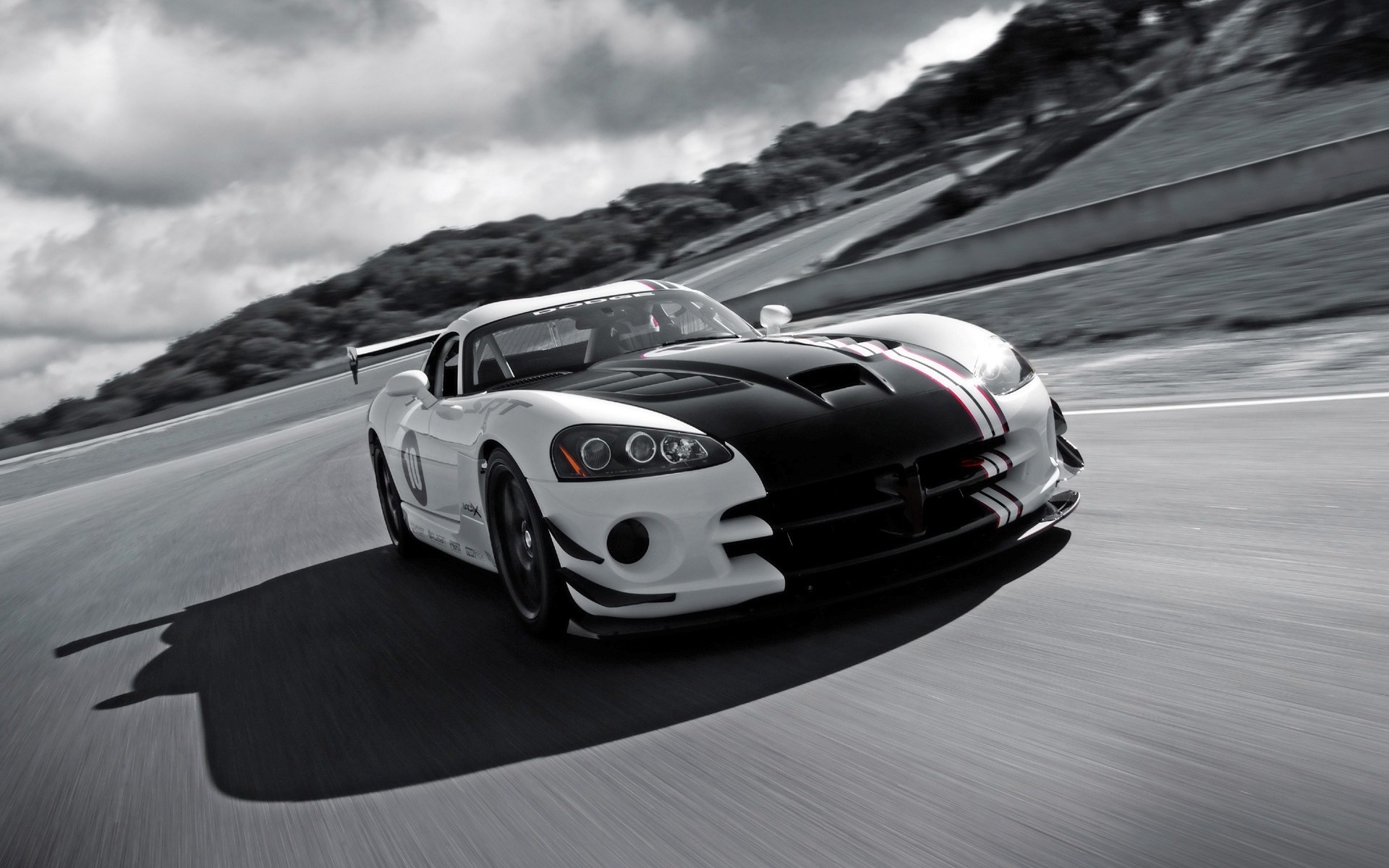 Dodge Viper ACR X race car on a track HD Wallpaper