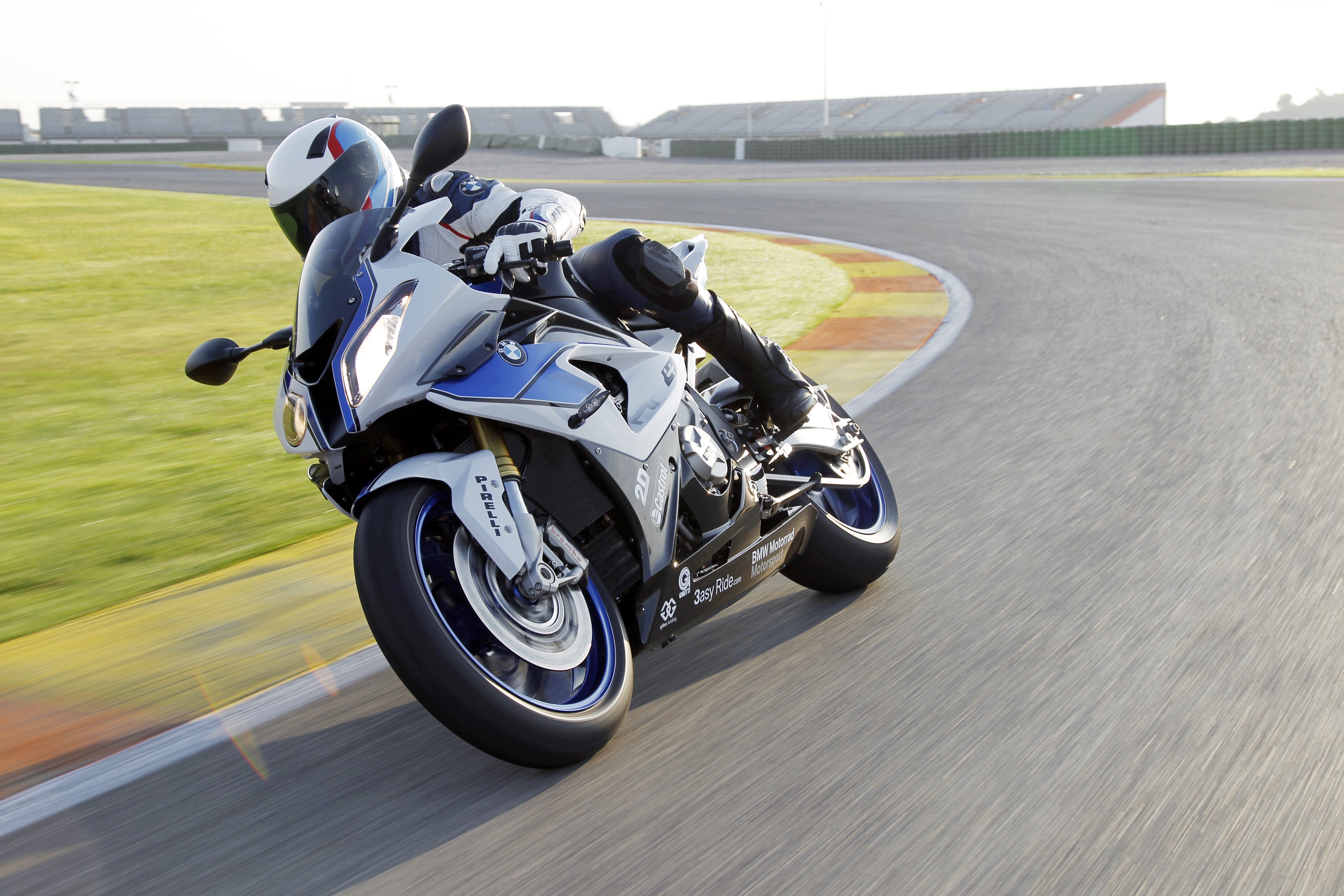 BMW S1000 RR motorcycle on a racing track HD Wallpaper