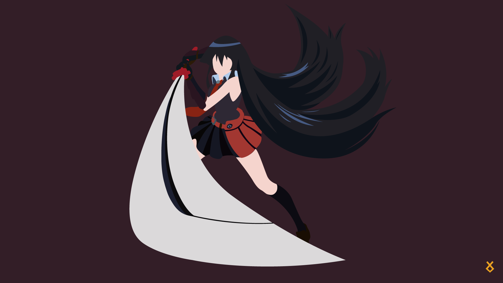 Akame from Akame ga Kill with a sword HD Wallpaper