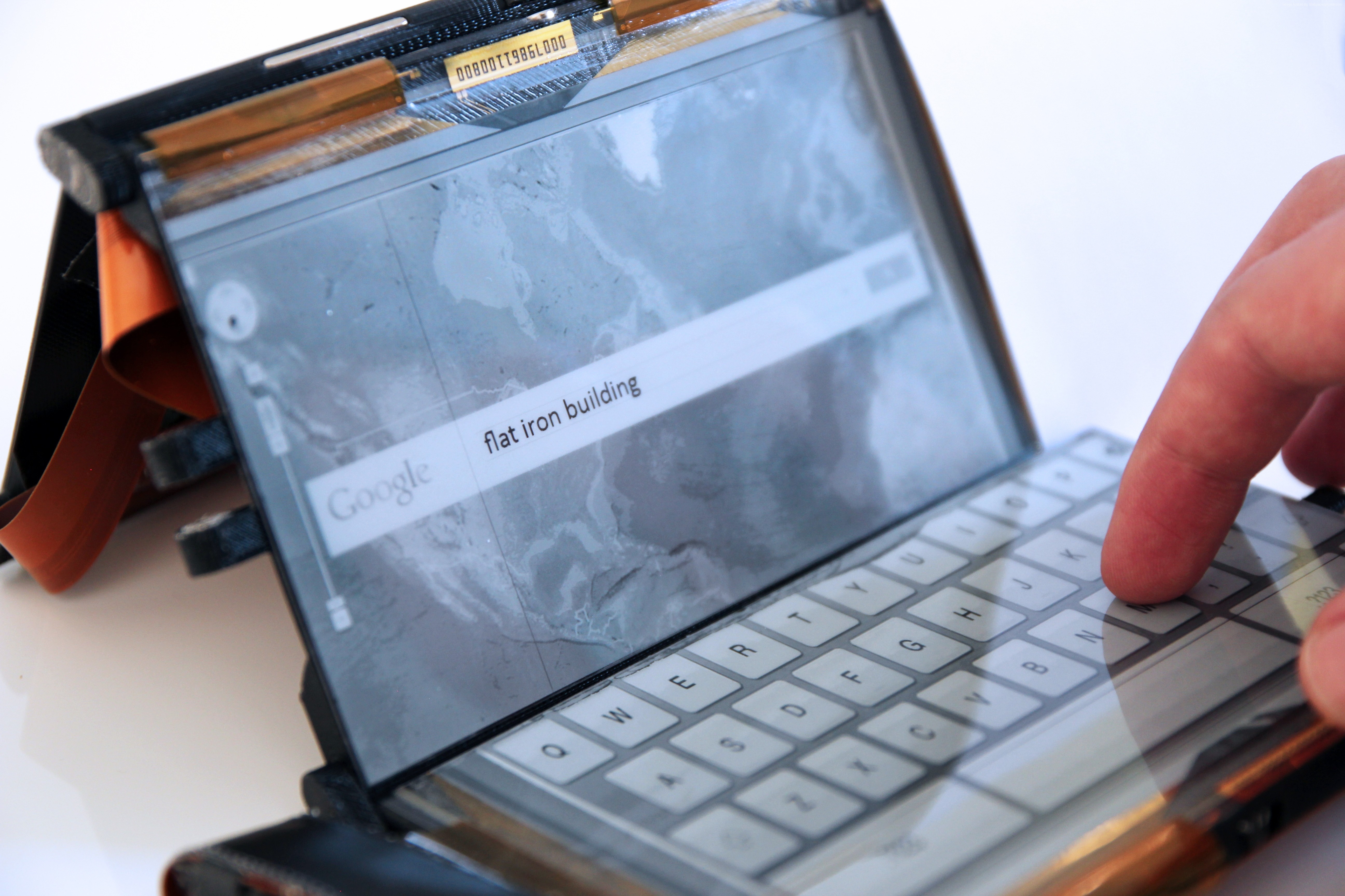 Prototype foldable e-ink device with keyboard HD Wallpaper