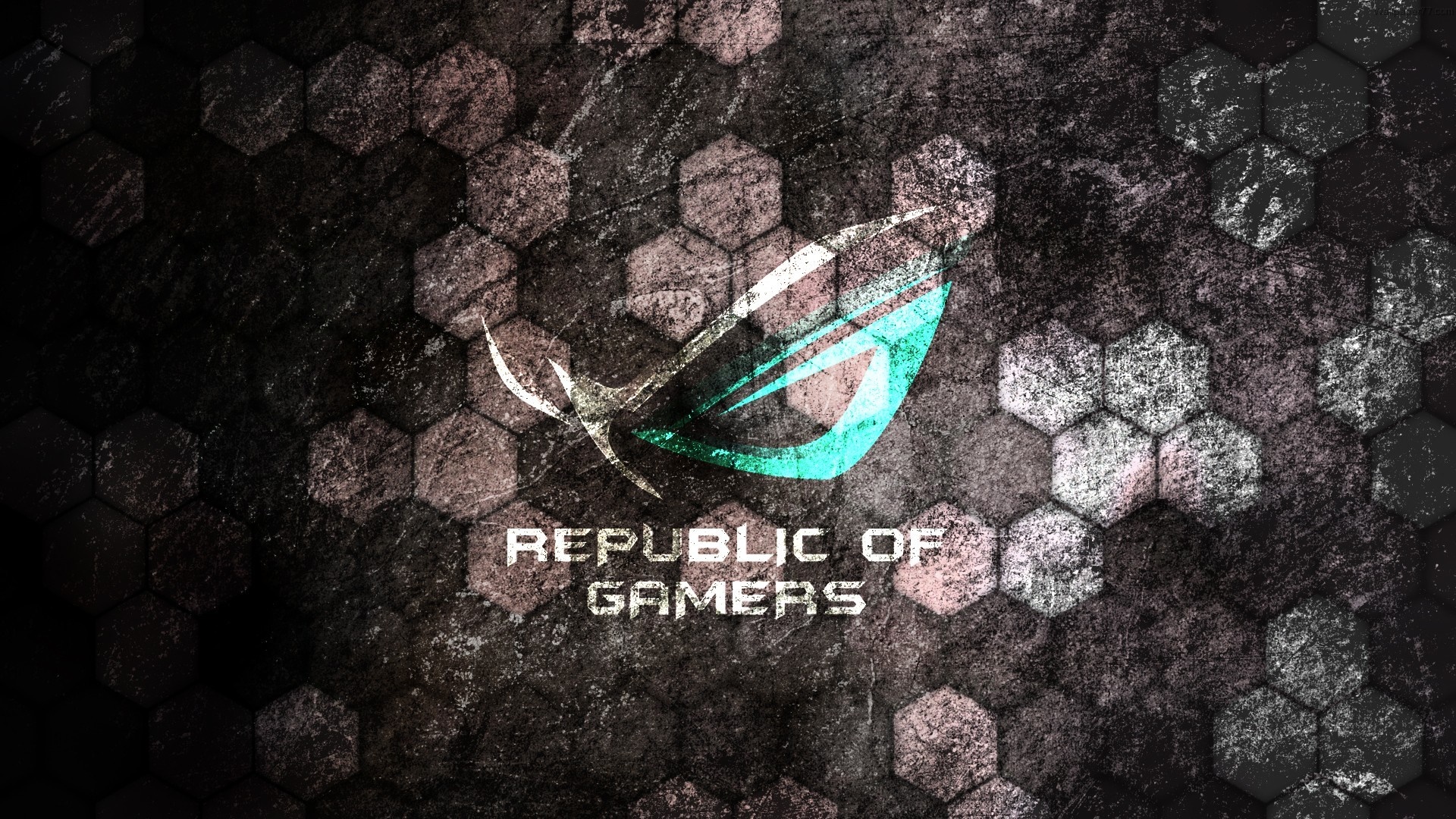 Republic of Gamers logo on a dark, textured background HD Wallpaper