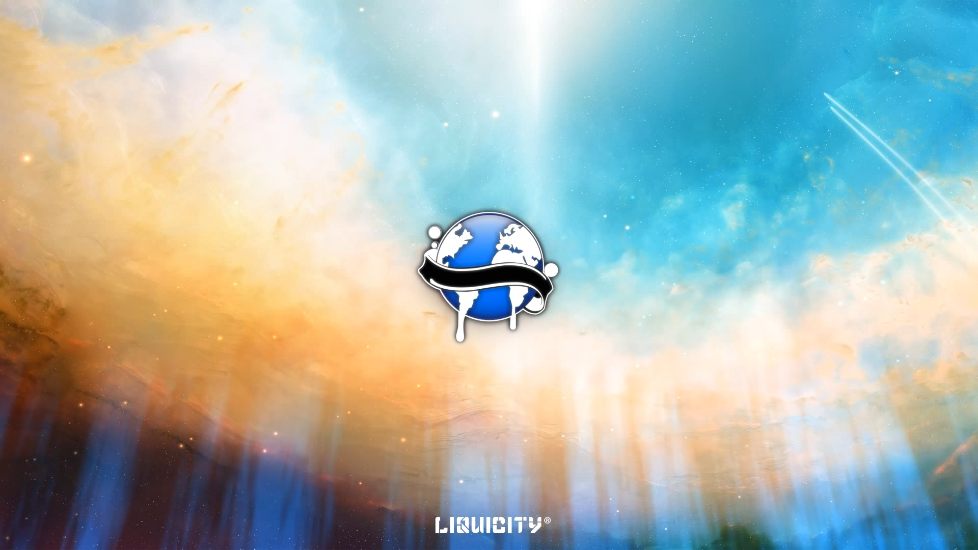Liquicity logo with nebula background HD Wallpaper