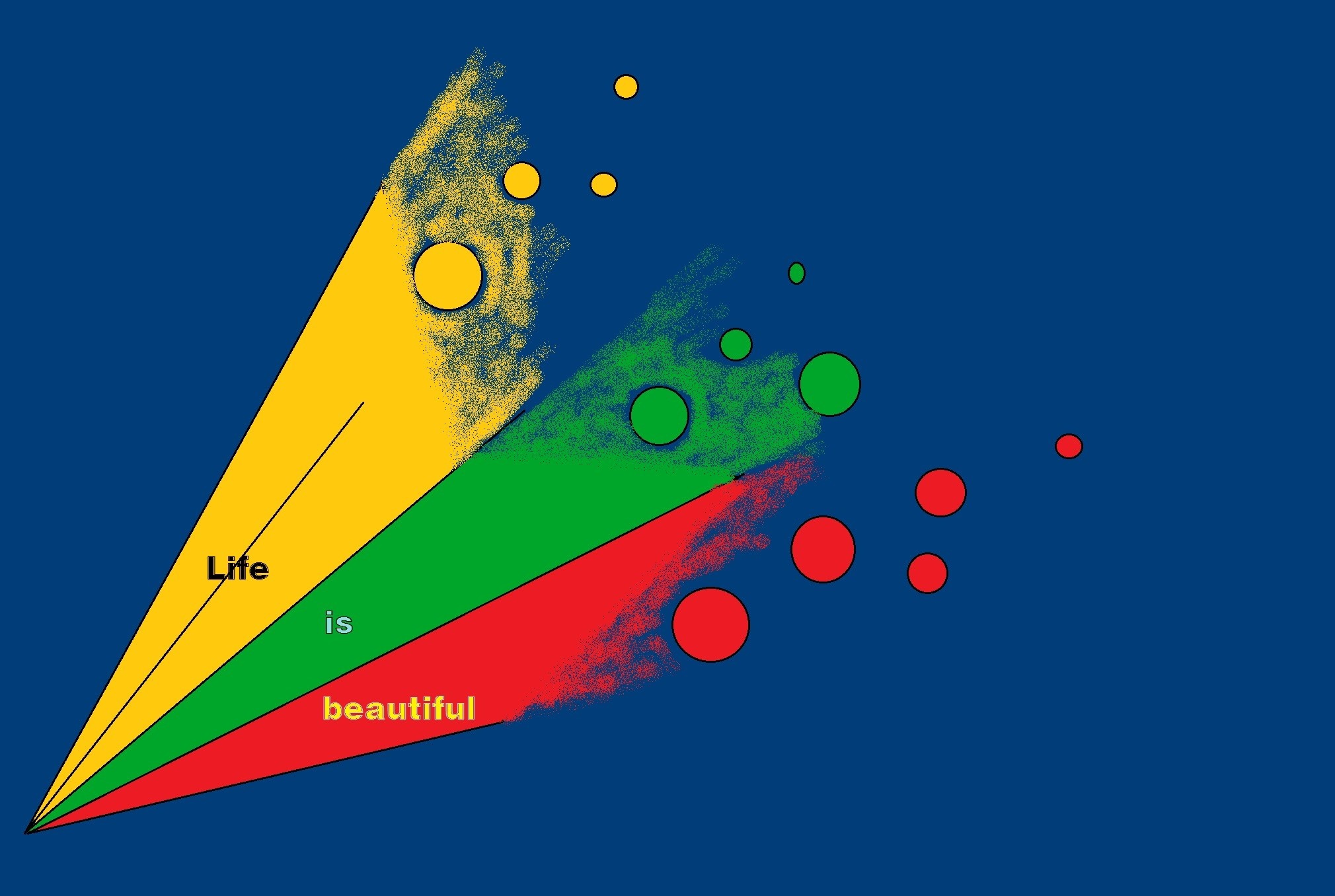 Abstract illustration of life is beautiful with circles HD Wallpaper