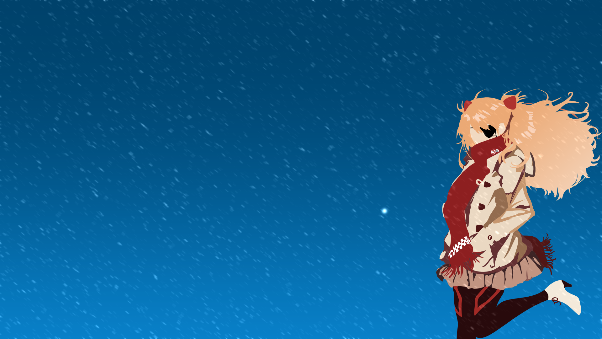Asuka Langley Soryu from Neon Genesis Evangelion in winter HD Wallpaper