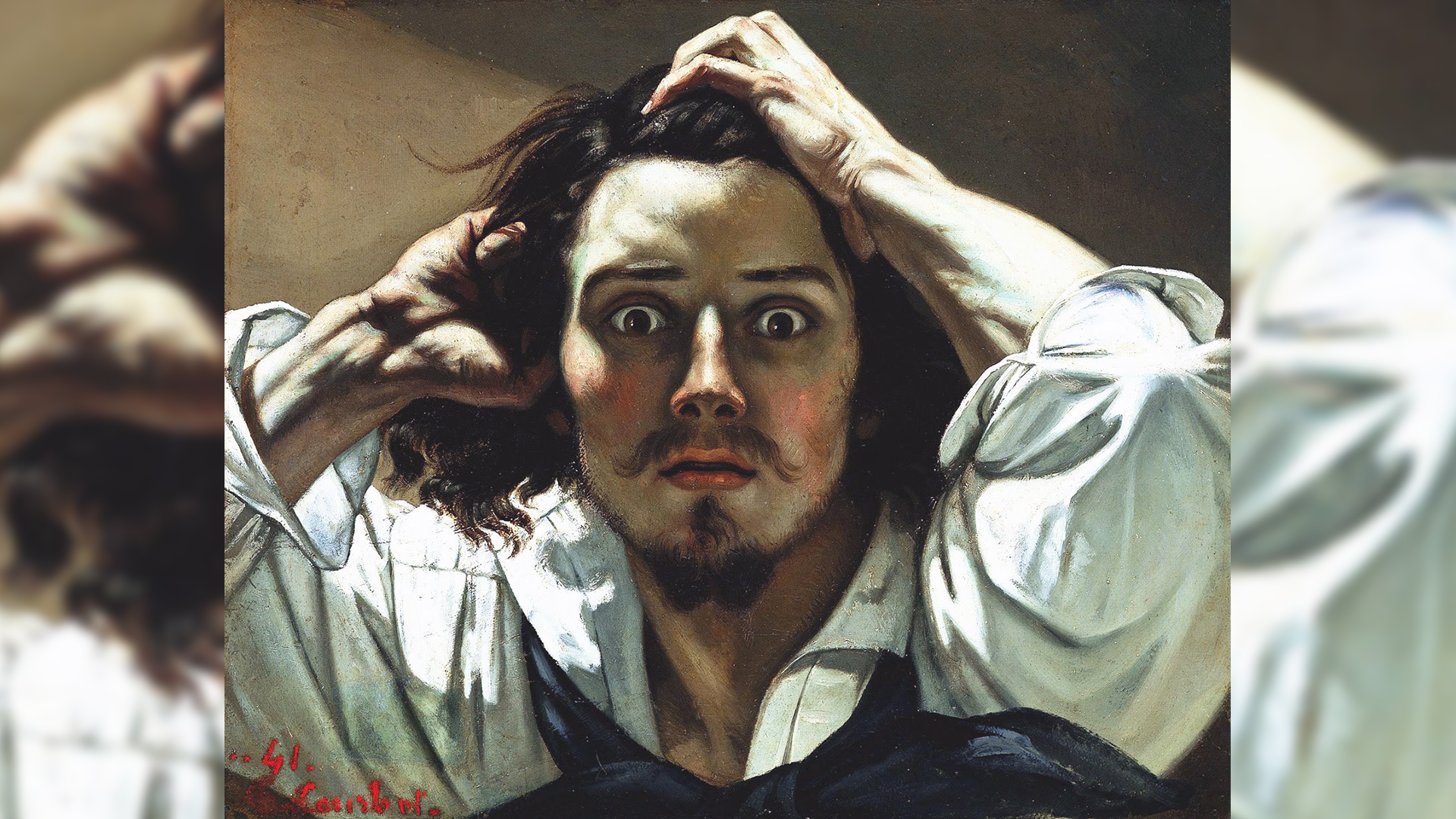 Self-Portrait of Gustave Courbet HD Wallpaper