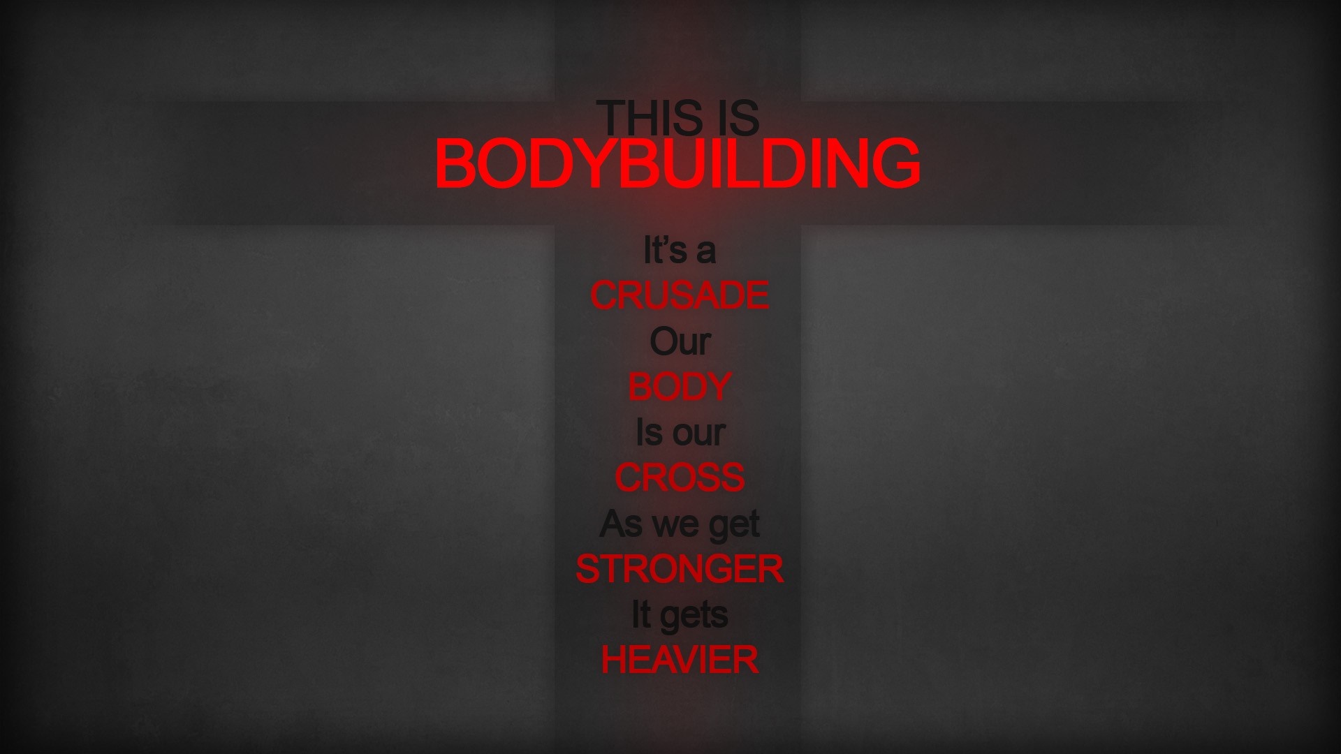 This is Bodybuilding quote on a cross HD Wallpaper