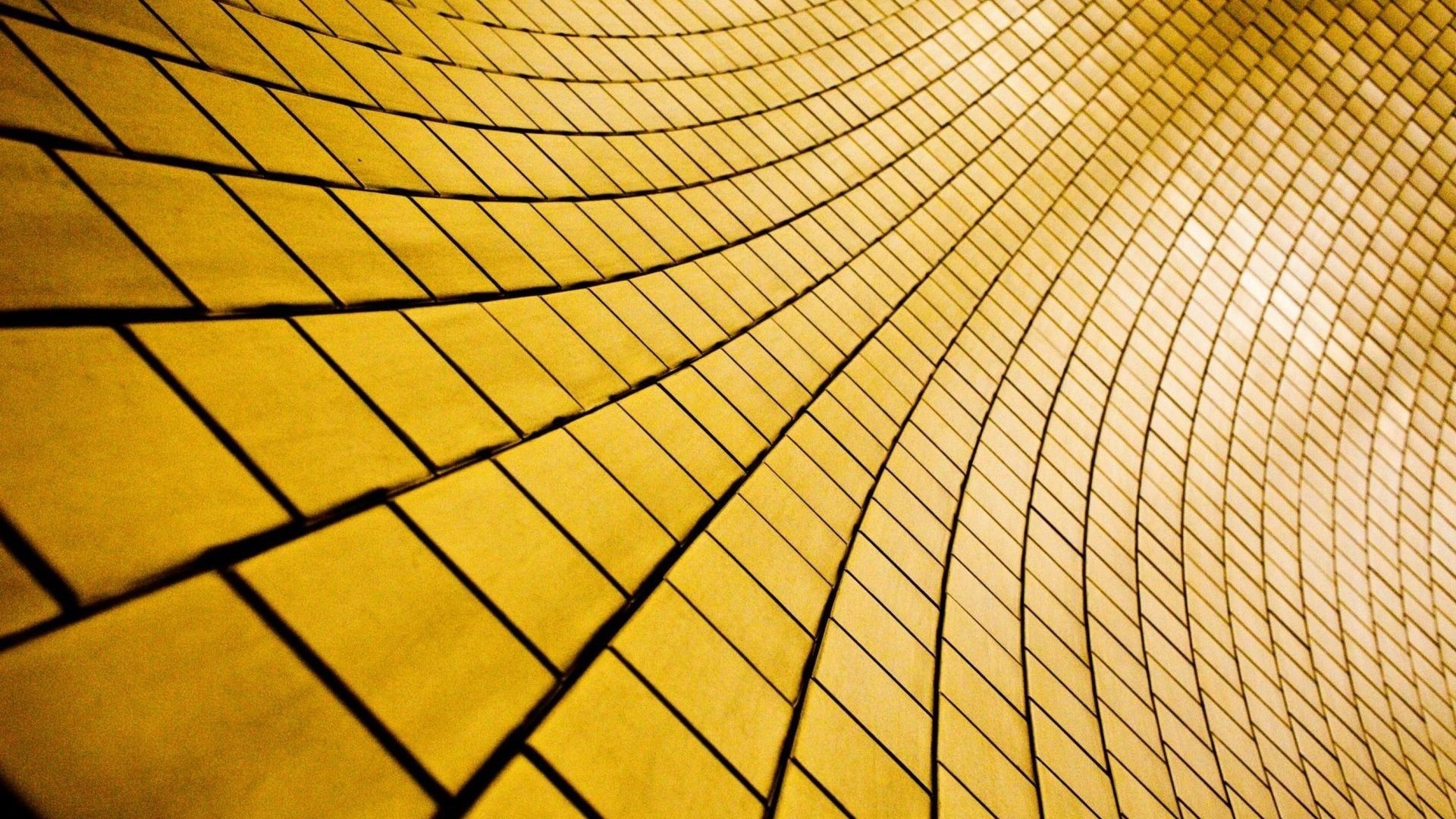 Close up of yellow tiles forming a pattern HD Wallpaper