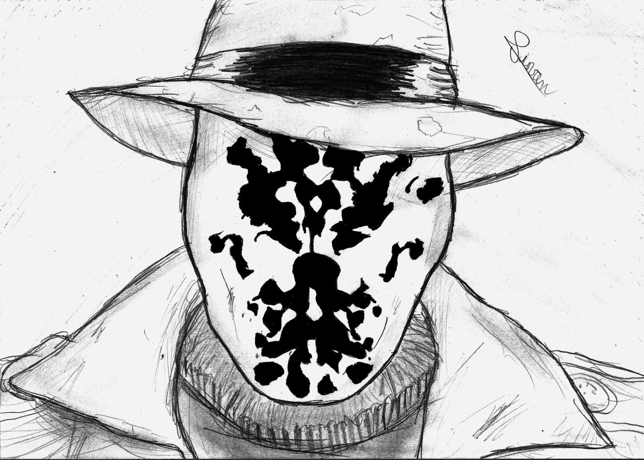 Rorschach from Watchmen sketch HD Wallpaper