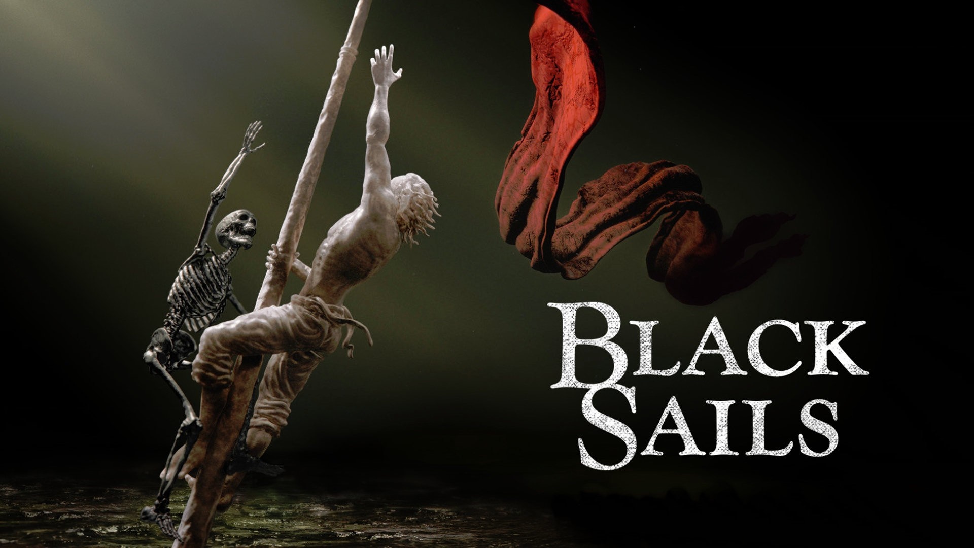Black Sails title card with skeleton and man HD Wallpaper