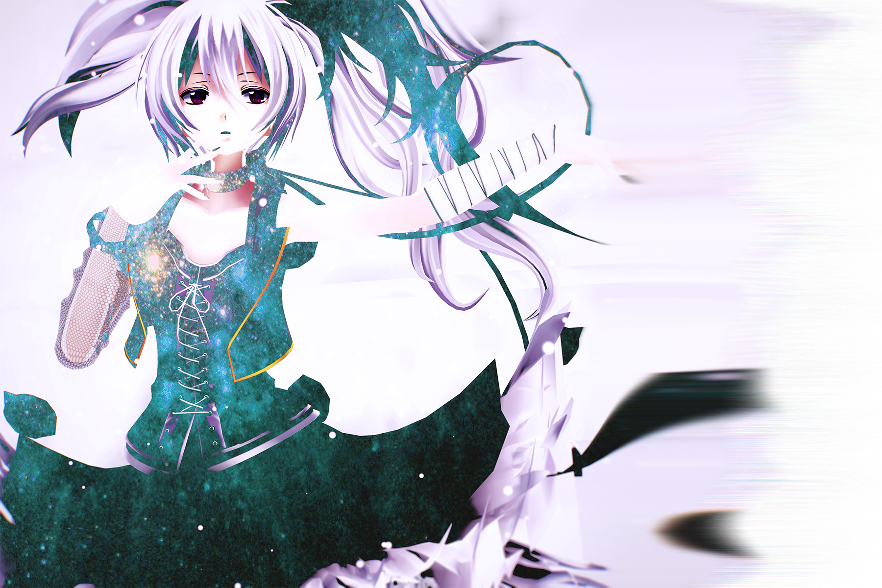 V Flower from Utau with galaxy dress HD Wallpaper