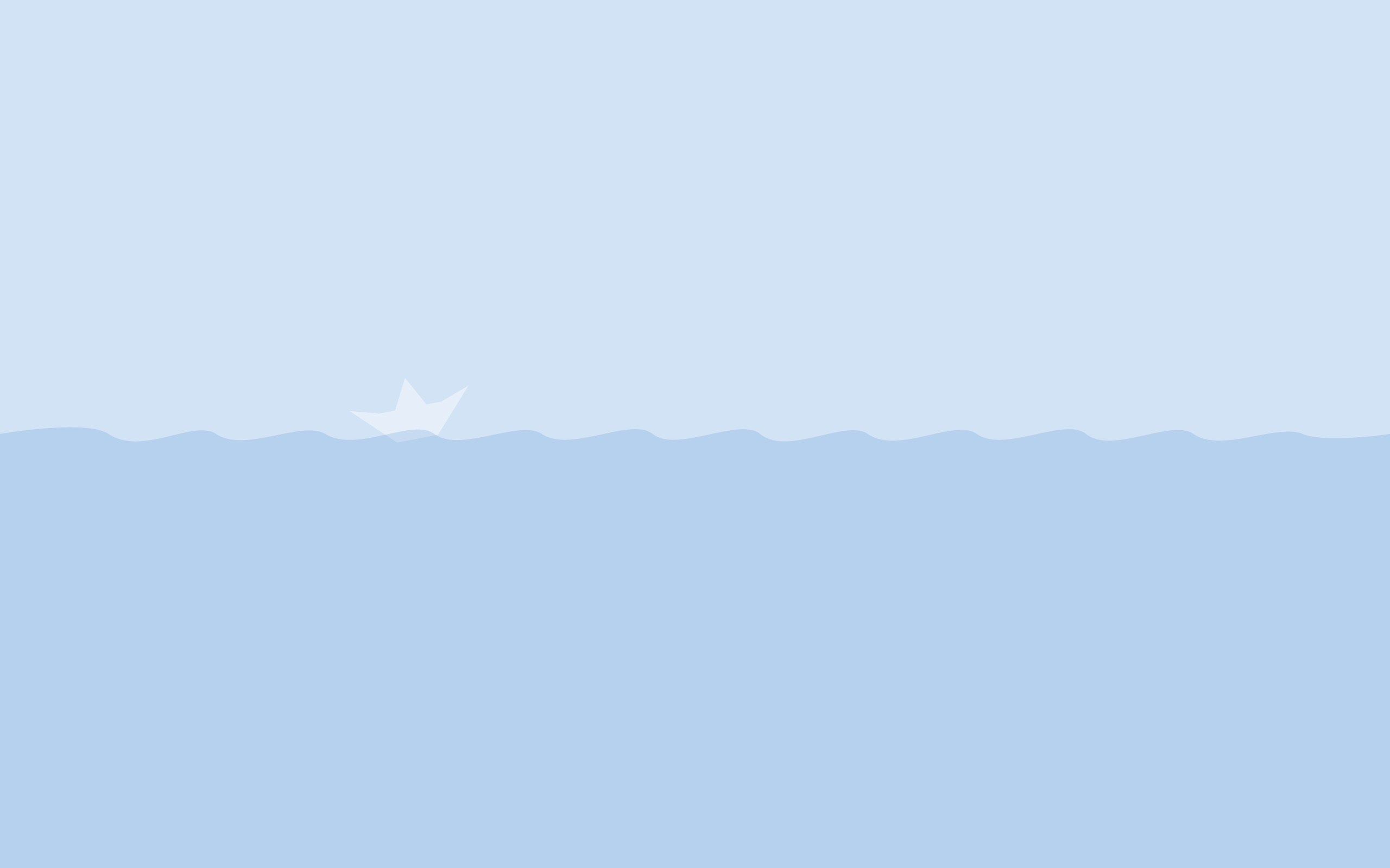 Minimalist paper boat on wavy water HD Wallpaper