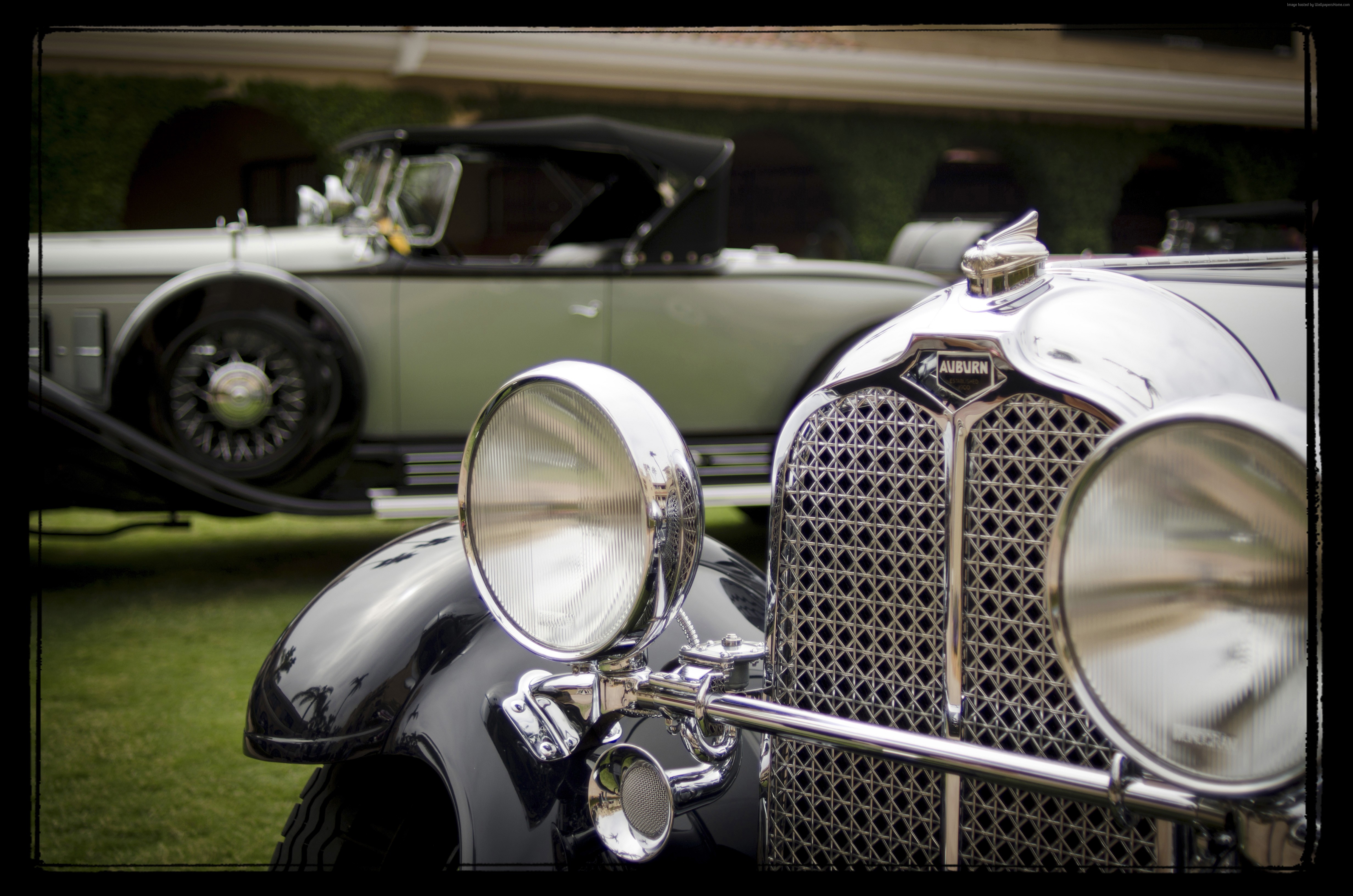 Auburn Speedster classic car front view HD Wallpaper