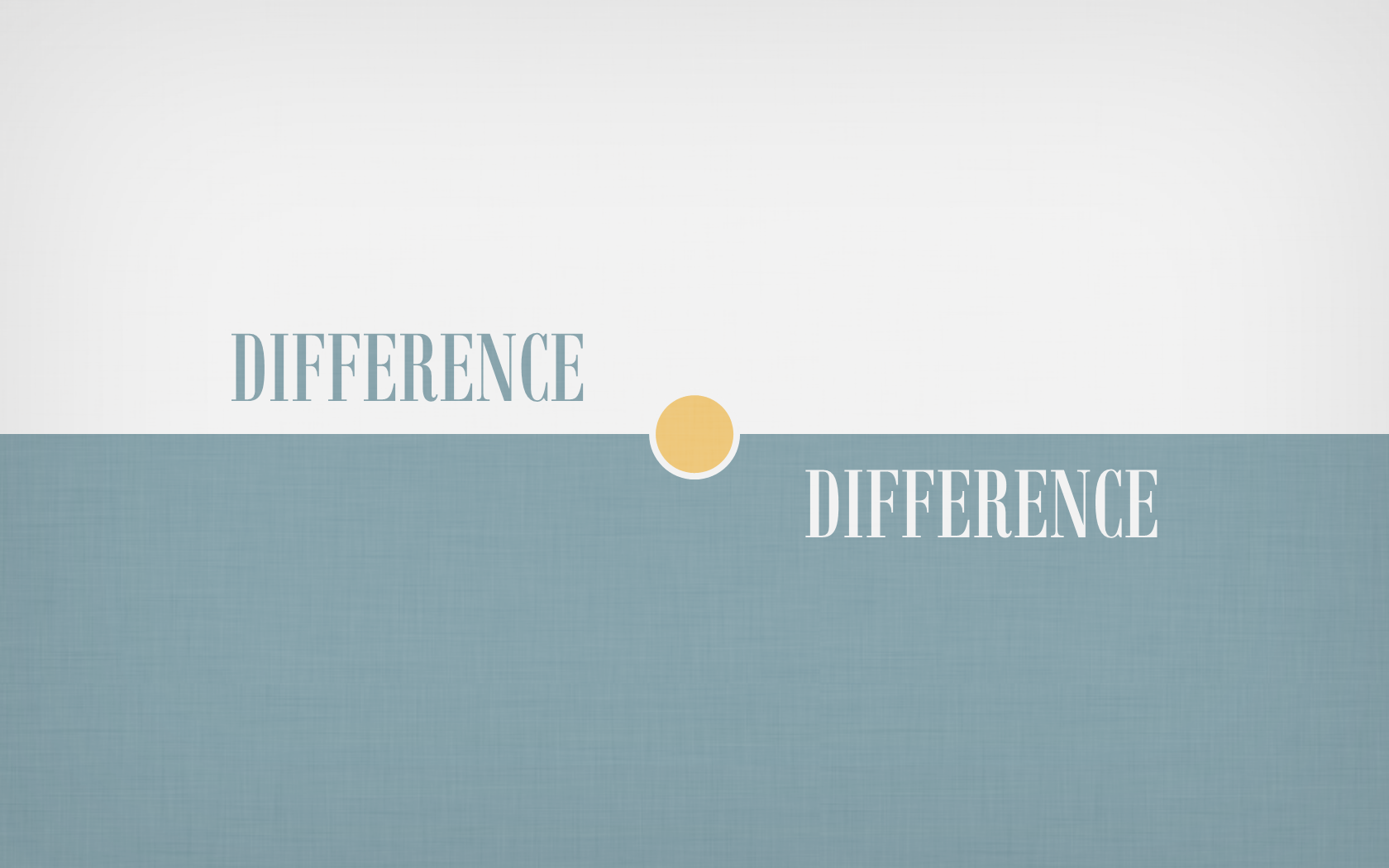Two instances of the word DIFFERENCE separated by a circle HD Wallpaper