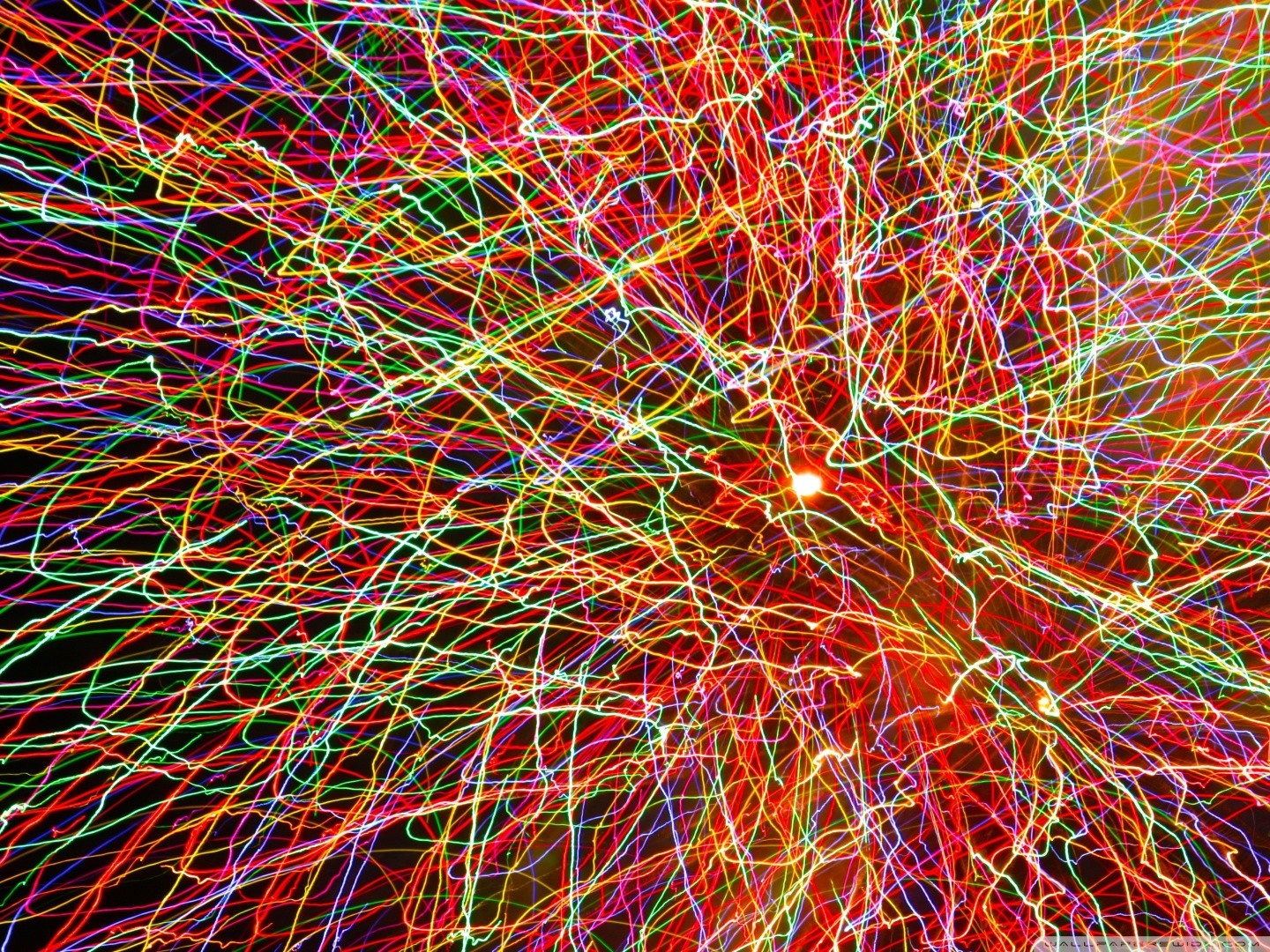 Abstract colorful light painting with fireworks effect HD Wallpaper