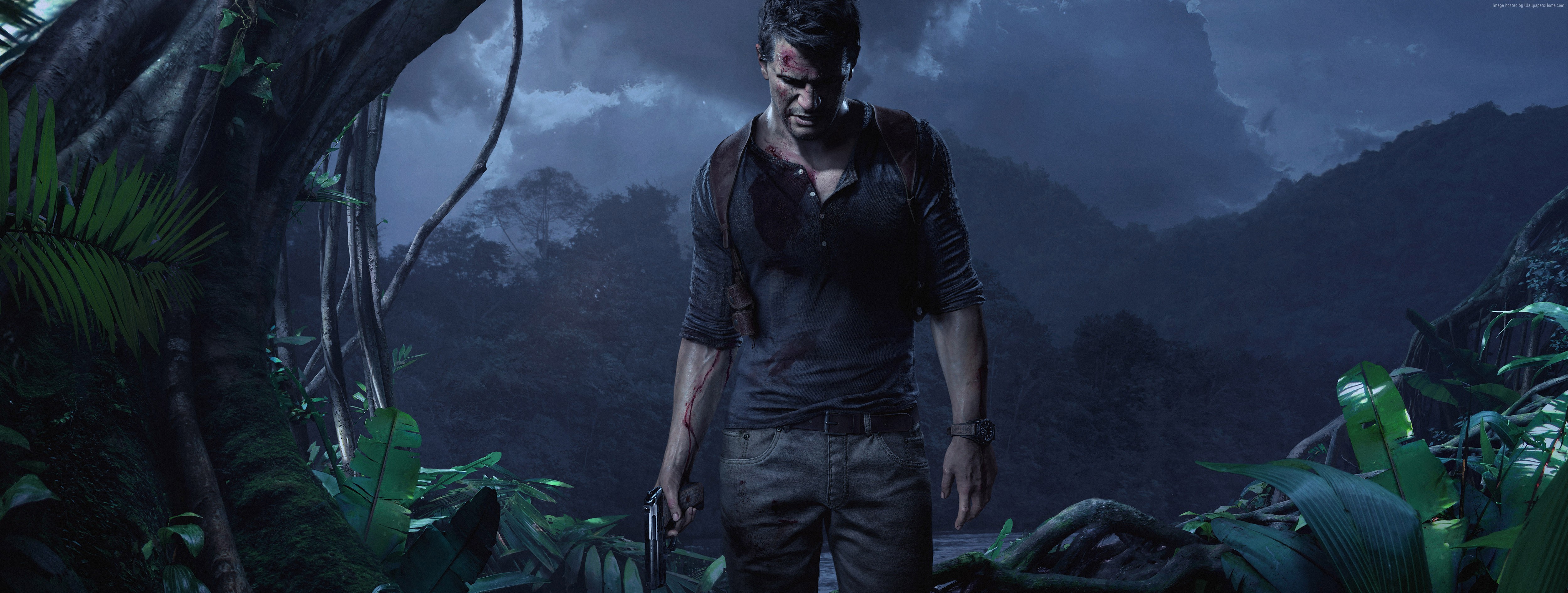 Nathan Drake from Uncharted 4: A Thief's End in a jungle HD Wallpaper