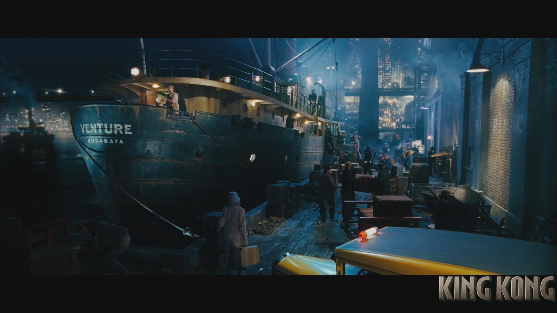 King Kong ship Venture at night HD Wallpaper