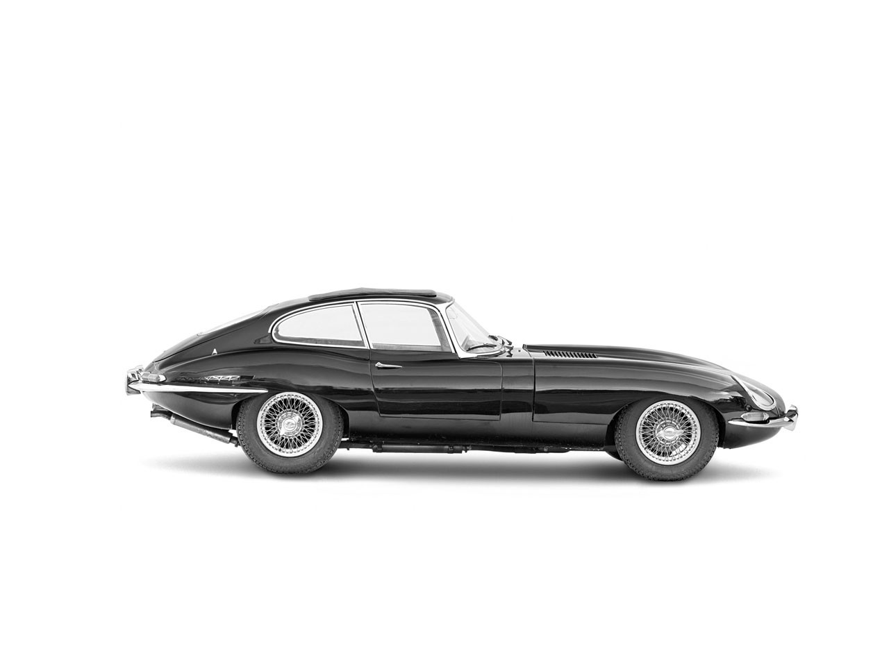 Black Jaguar E-Type Scale Model Car HD Wallpaper